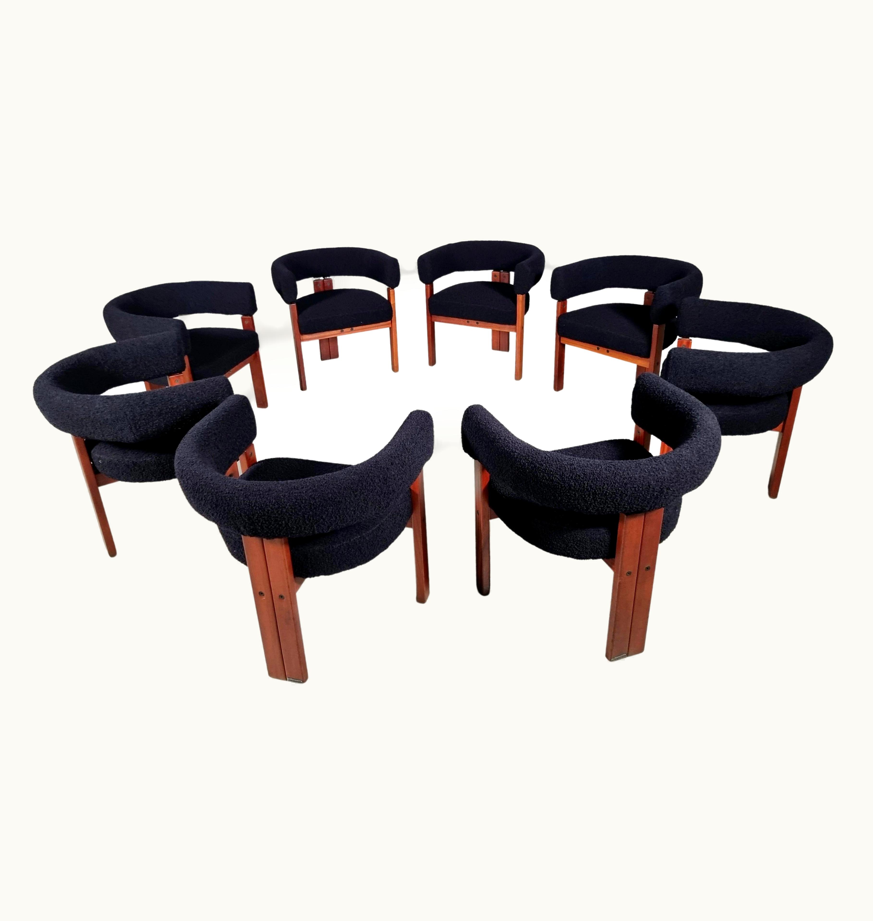 Ettore Sottsass Ettore Sottsass Set Of 8 Dining Chairs By Ettore Sotssass For Poltronova, 1960s