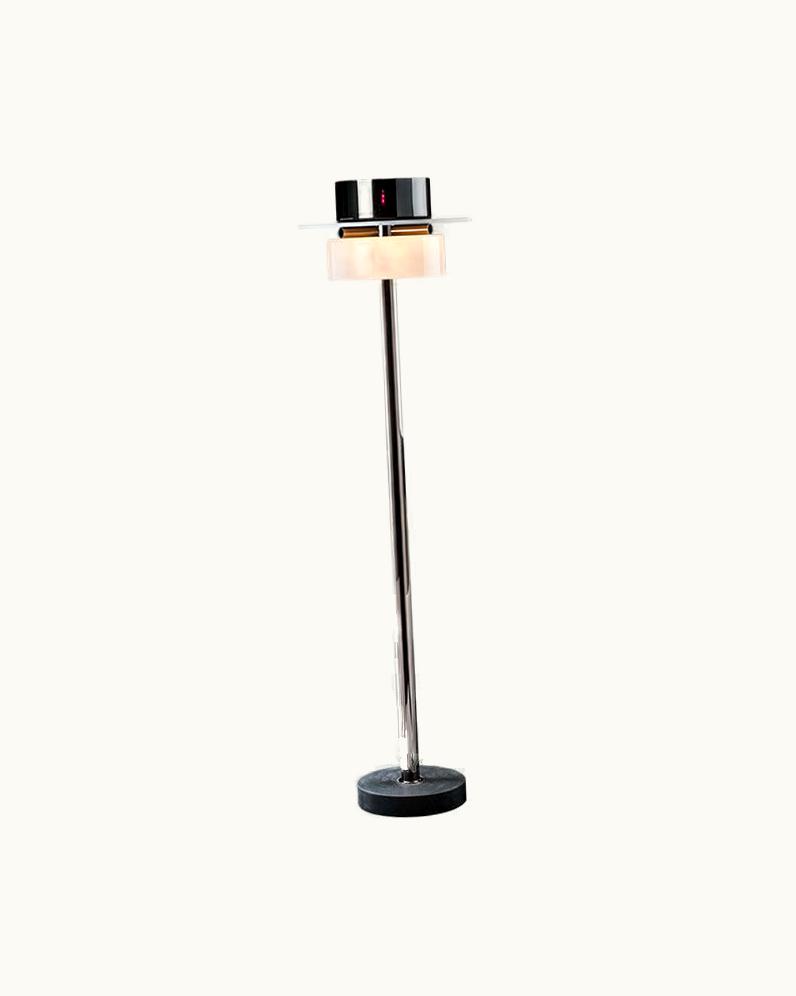 Ettore Sottsass Ettore Sottsass 21st Century Ettore Sottsass Collection Ratrih Floor Lamp In Black/Milk-White