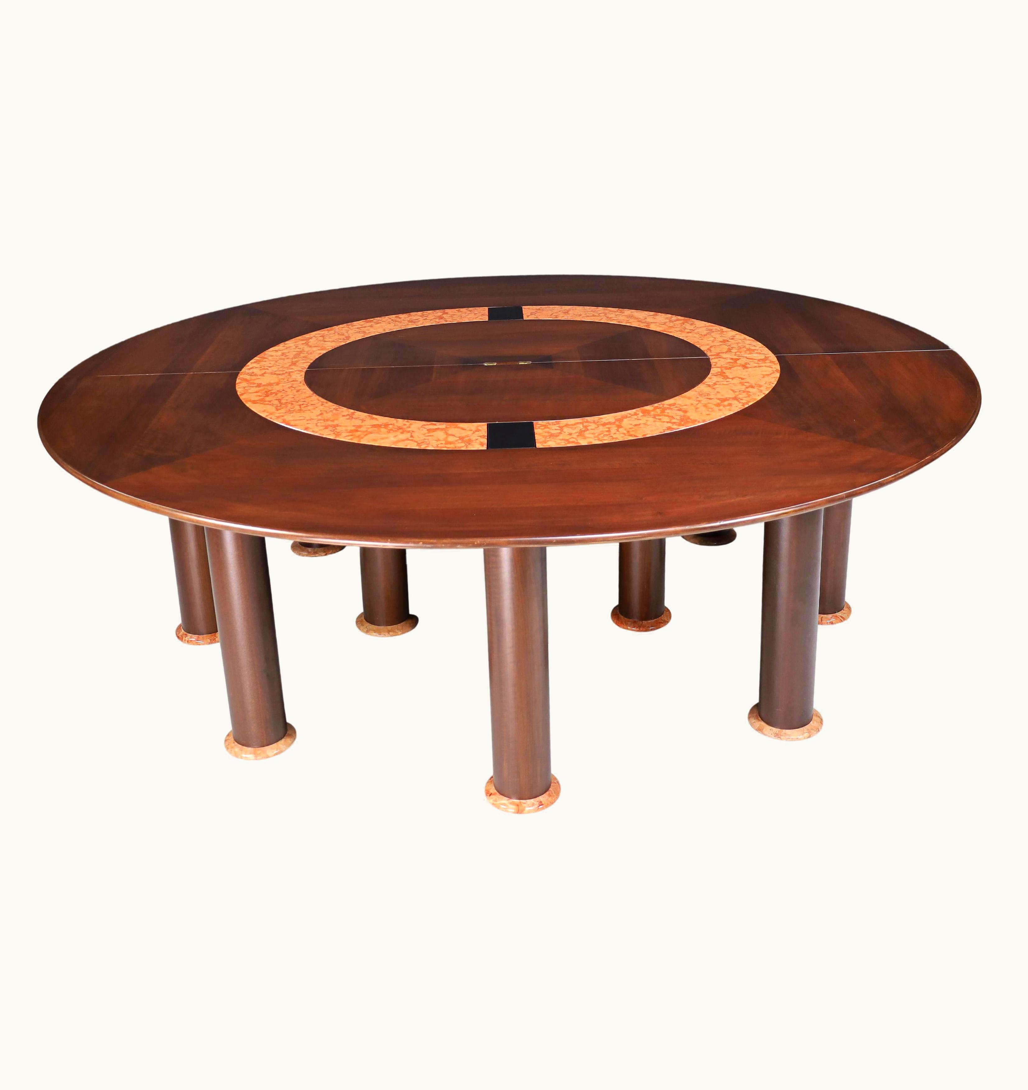 Ettore Sottsass Ettore Sottsass Monumental Walnut And Rosso Verona Marble, Italy 1960s