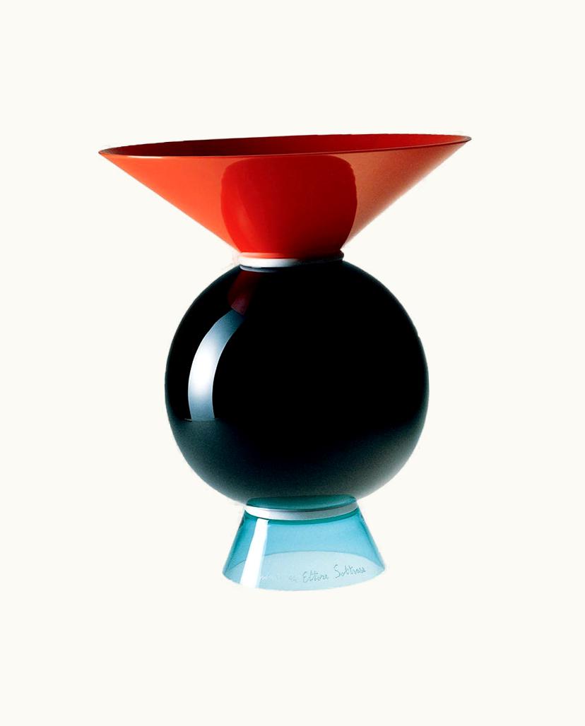 Ettore Sottsass Ettore Sottsass 21st Century Yemen Glass Vase In Multicolor By Ettore Sottsass