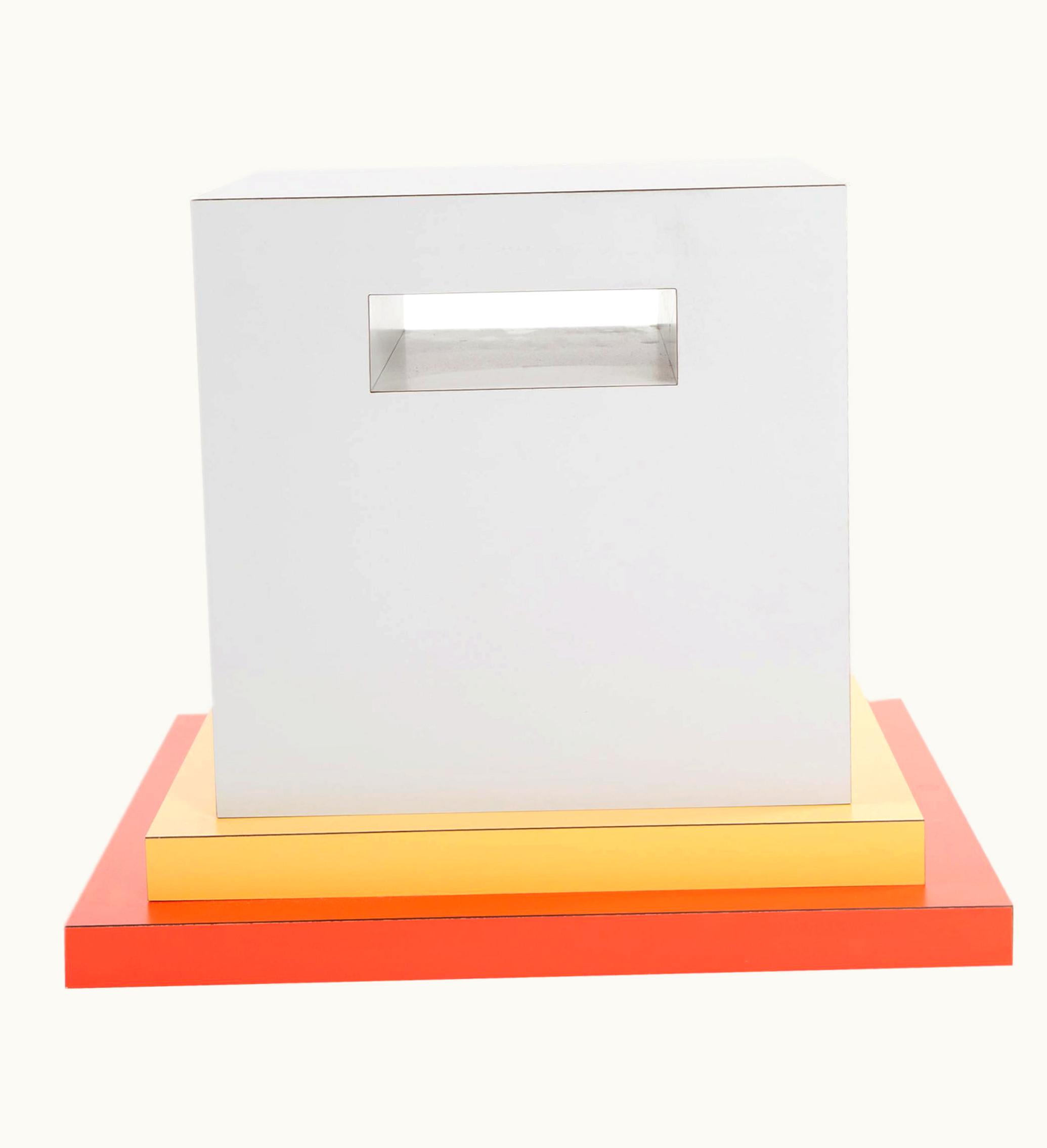 Ettore Sottsass Ettore Sottsass Cream End Table By Ettore Sottsass For Memphis Milano Collection