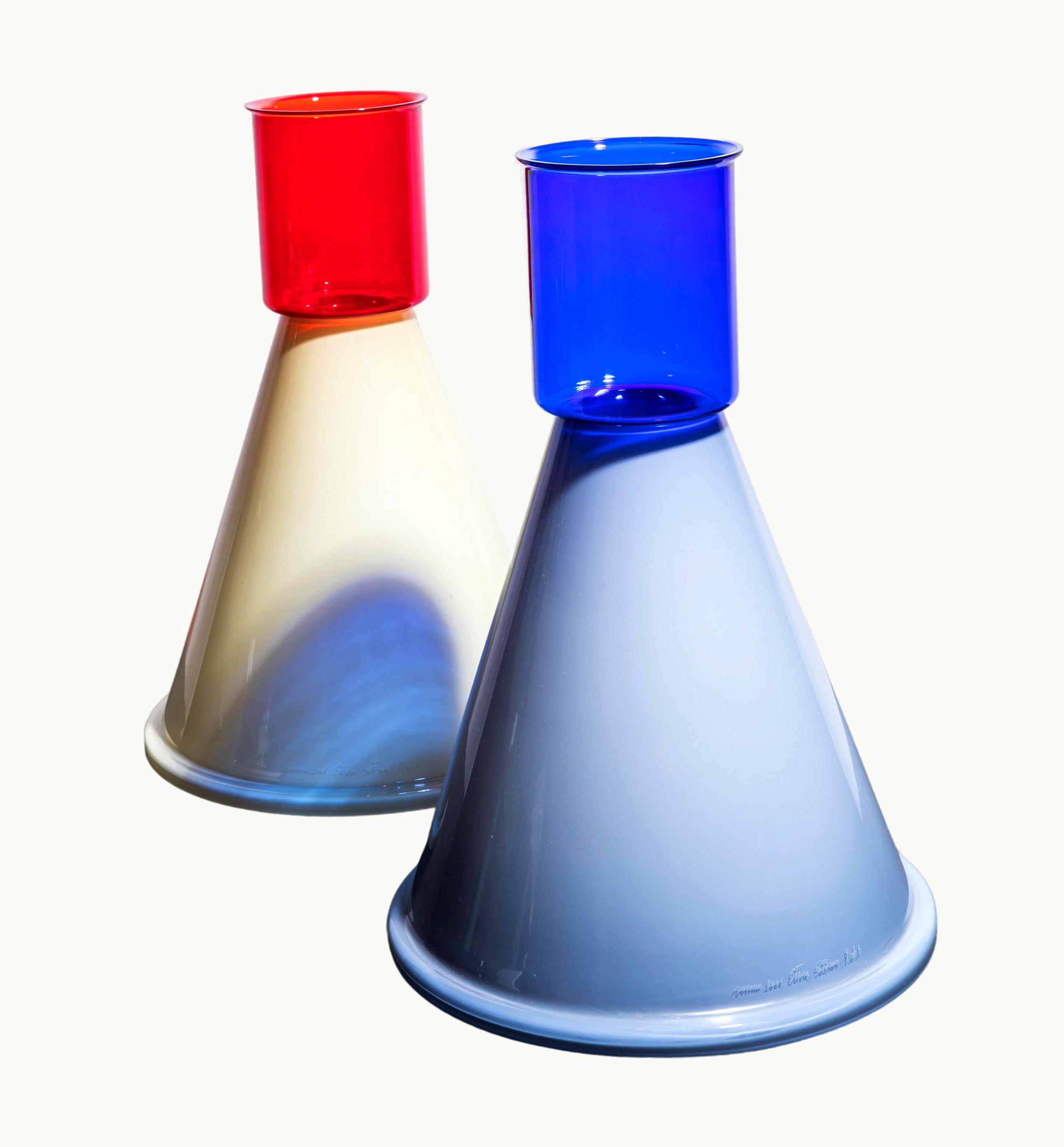 Ettore Sottsass Ettore Sottsass 2000s Pair Of Goburam Vases By Ettore Sottsass