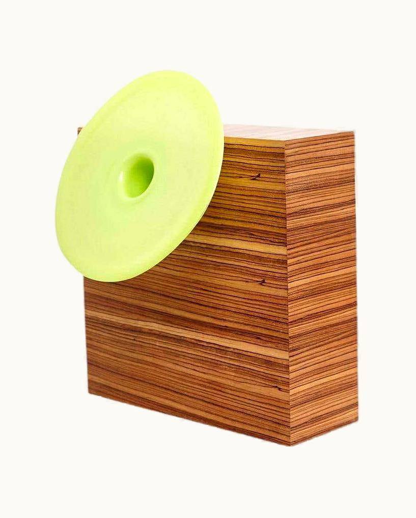 Ettore Sottsass Ettore Sottsass W Limited Edition Vase In Wood And Murano Glass For Flowers UZ0190373