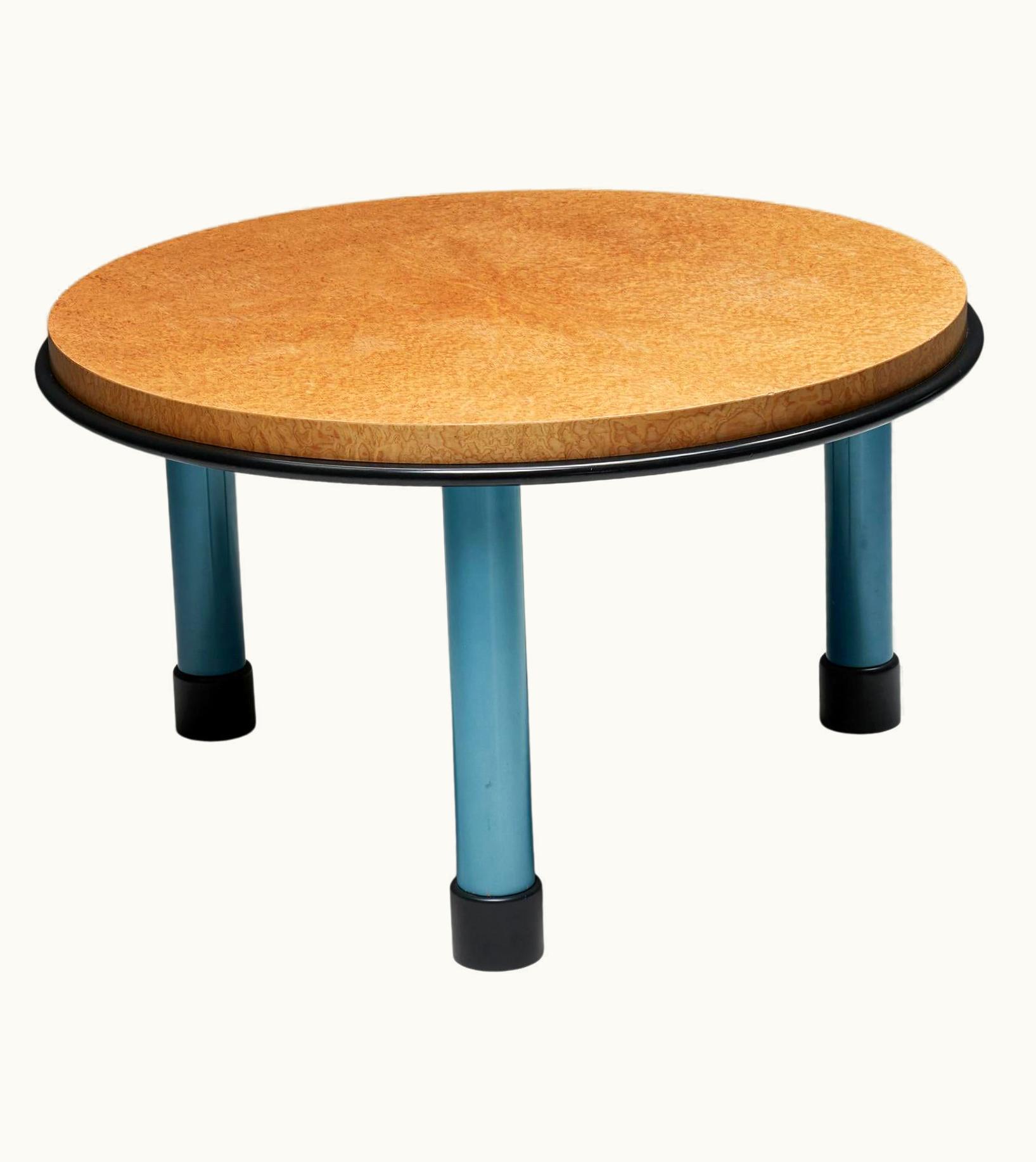 Ettore Sottsass Ettore Sottsass Post-Modern Ettore Sottsass Burl Wood Table Memphis, Italian Design, 1990s