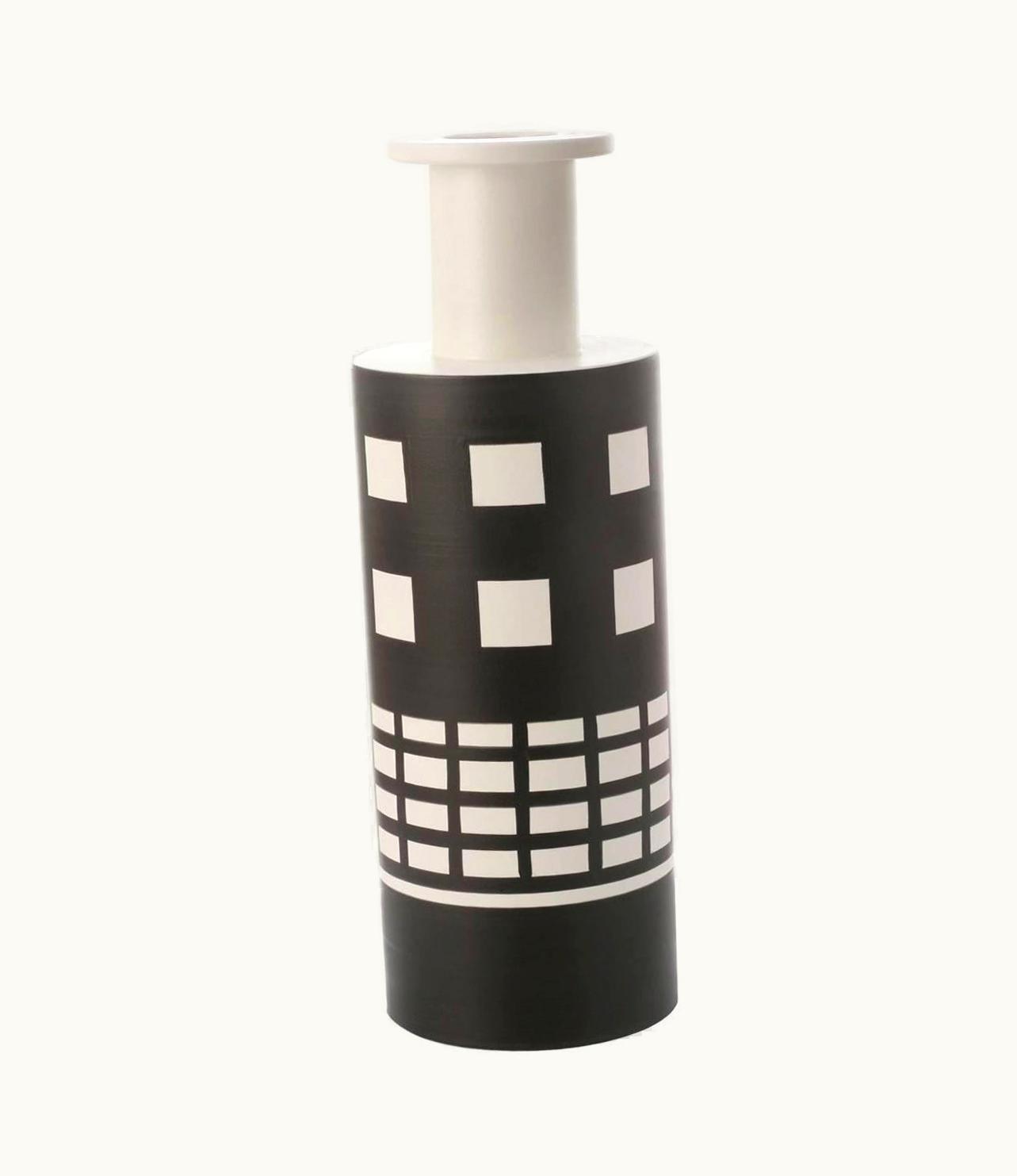 Ettore Sottsass Ettore Sottsass Black And White Reel Vase By Ettore Sottsass UZ0190390