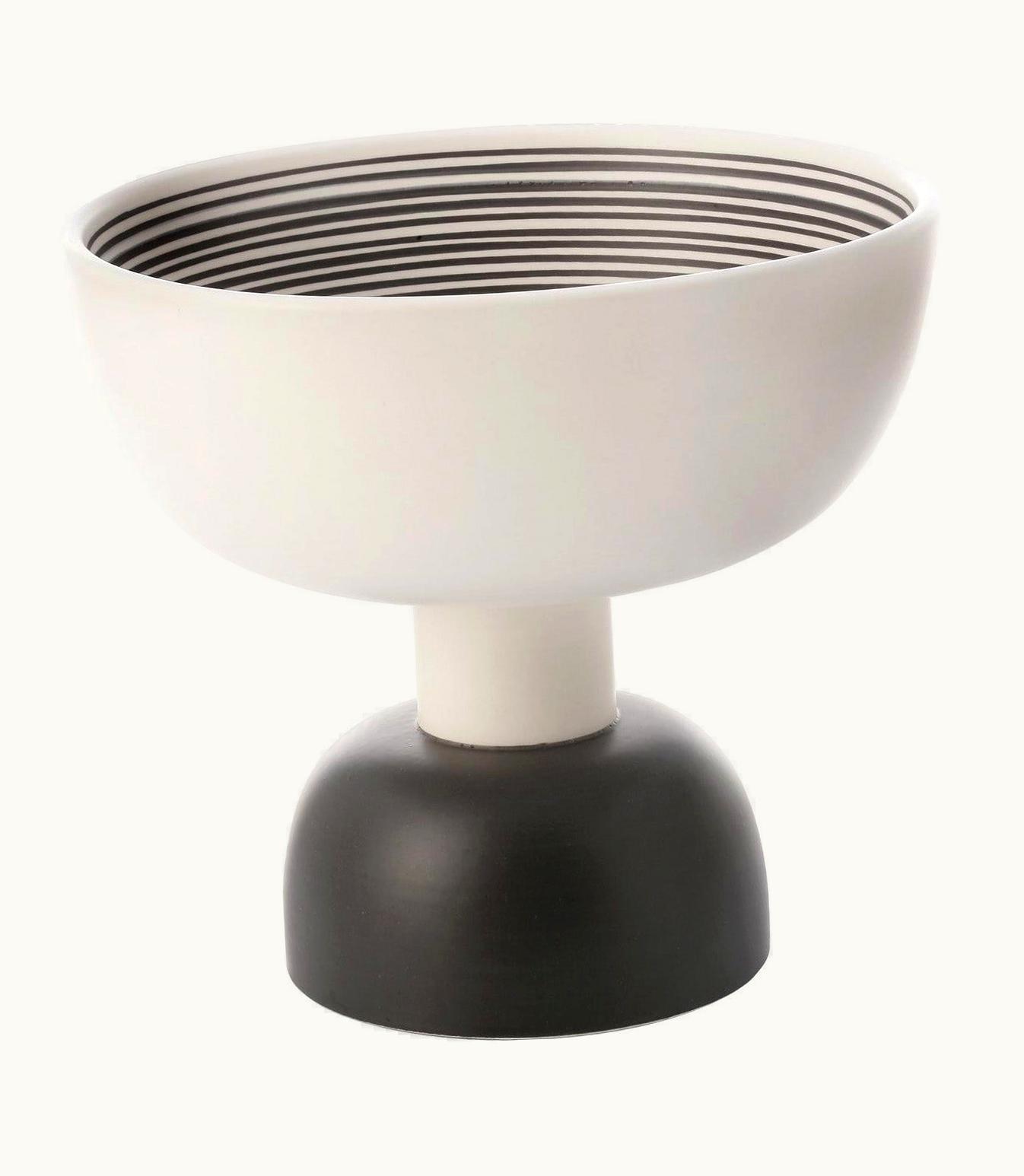 Ettore Sottsass Ettore Sottsass Tall White And Black Centerpiece By Ettore Sottsass