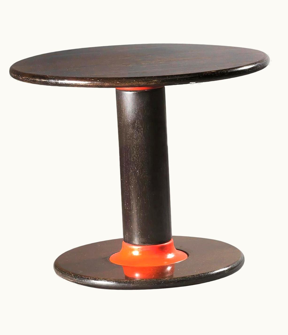 Ettore Sottsass Ettore Sottsass Rocchetto Round Side Table In Walnut Wood By Poltronova 1964