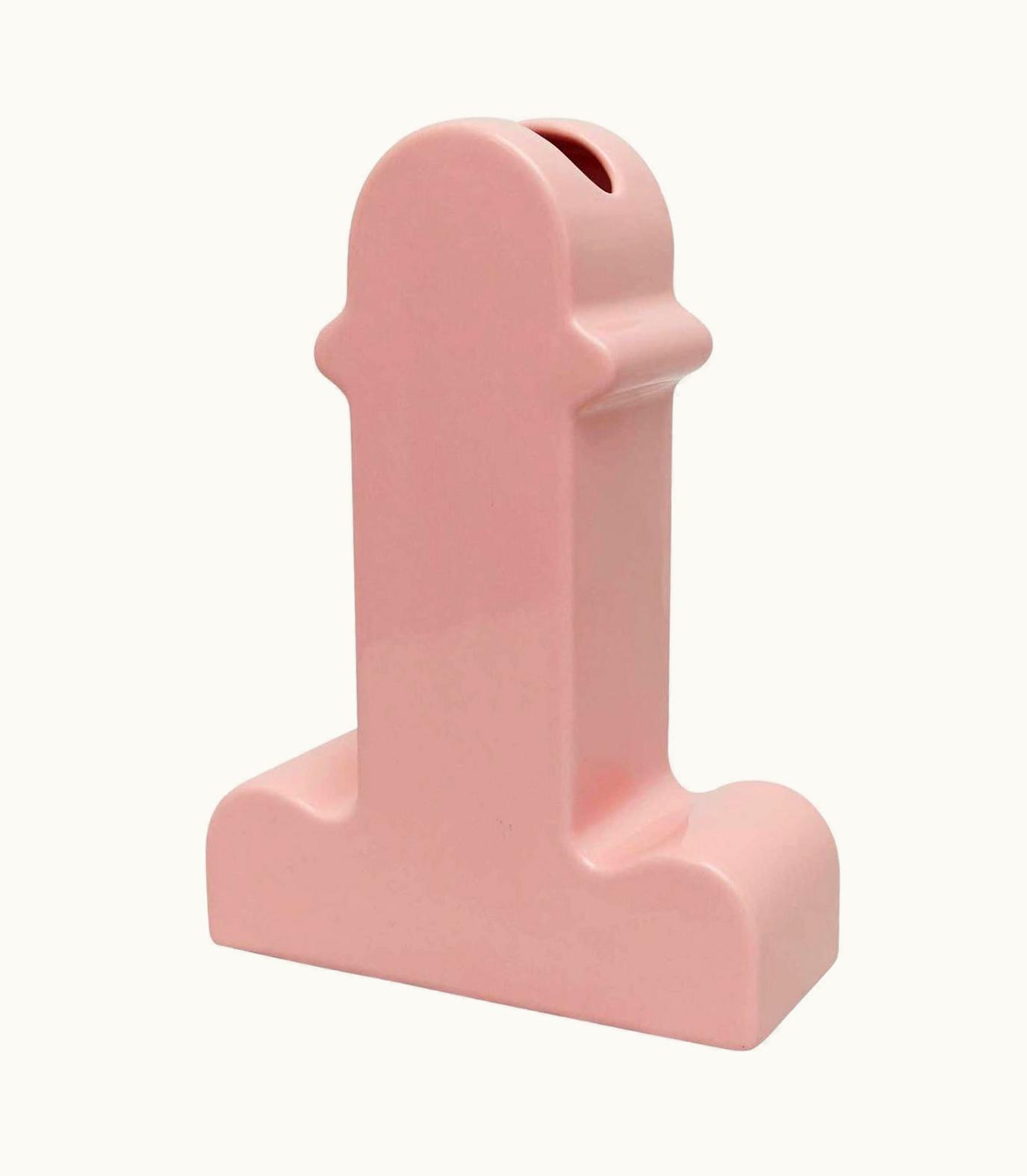 Ettore Sottsass Ettore Sottsass, Memphis, Pink Ceramic Shiva Vase UZ0190443