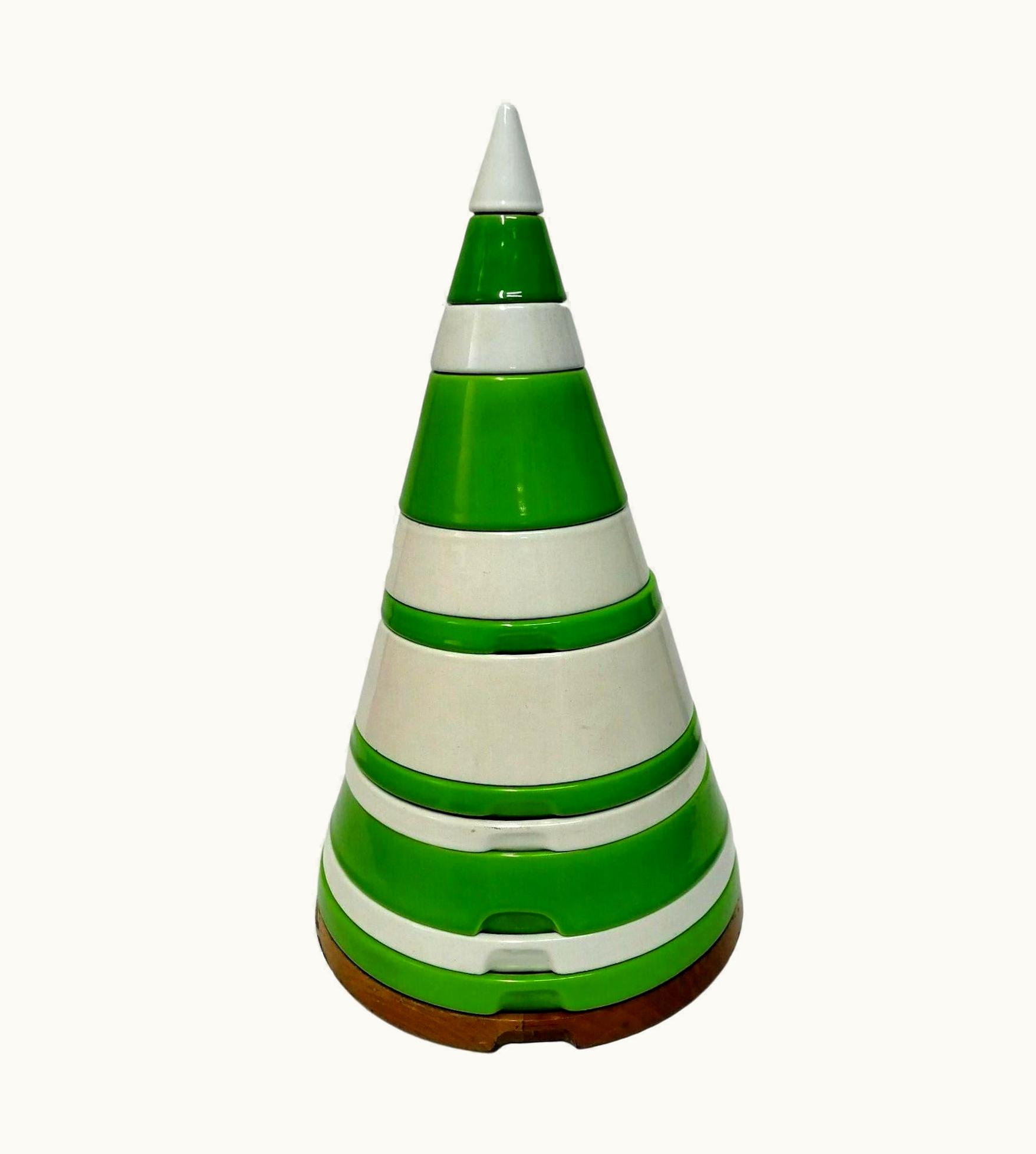 Ettore Sottsass Ettore Sottsass Ceramic Cone Set Design Ettore Sottsass By Franco Pozzi For Pierre Cardin, 1969