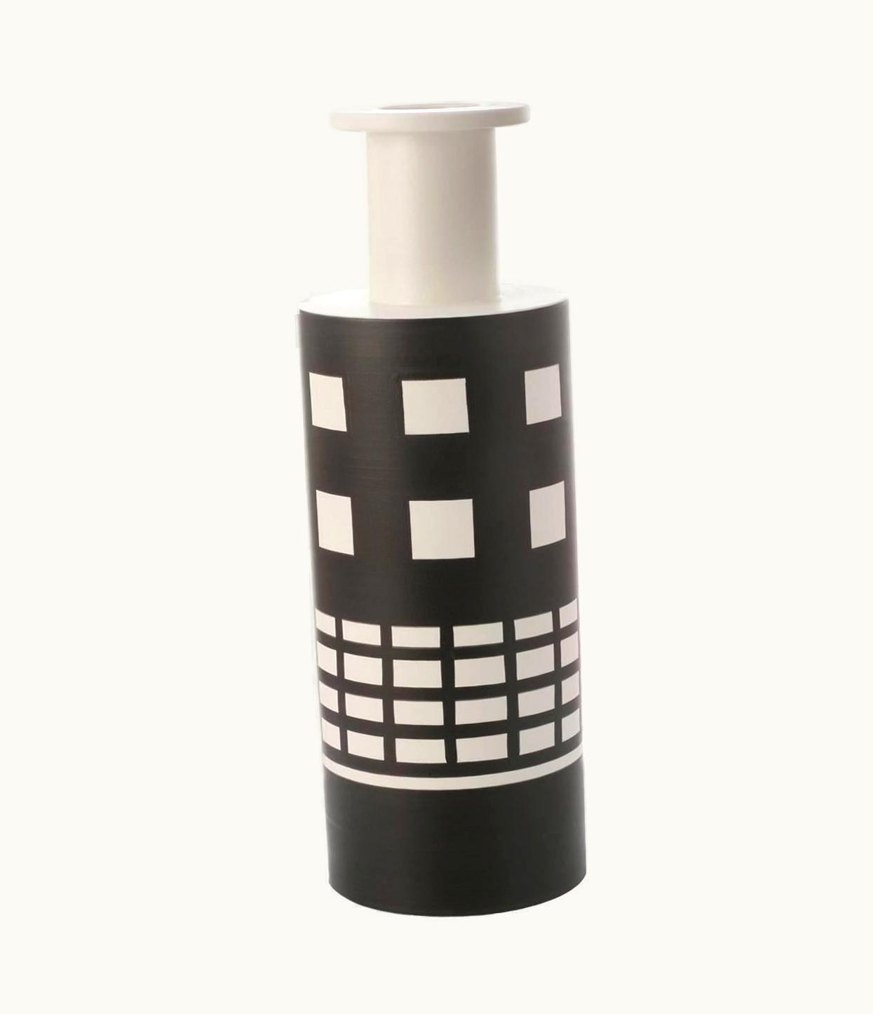 Ettore Sottsass Ettore Sottsass Black And White Reel Vase By Ettore Sottsass UZ0190551