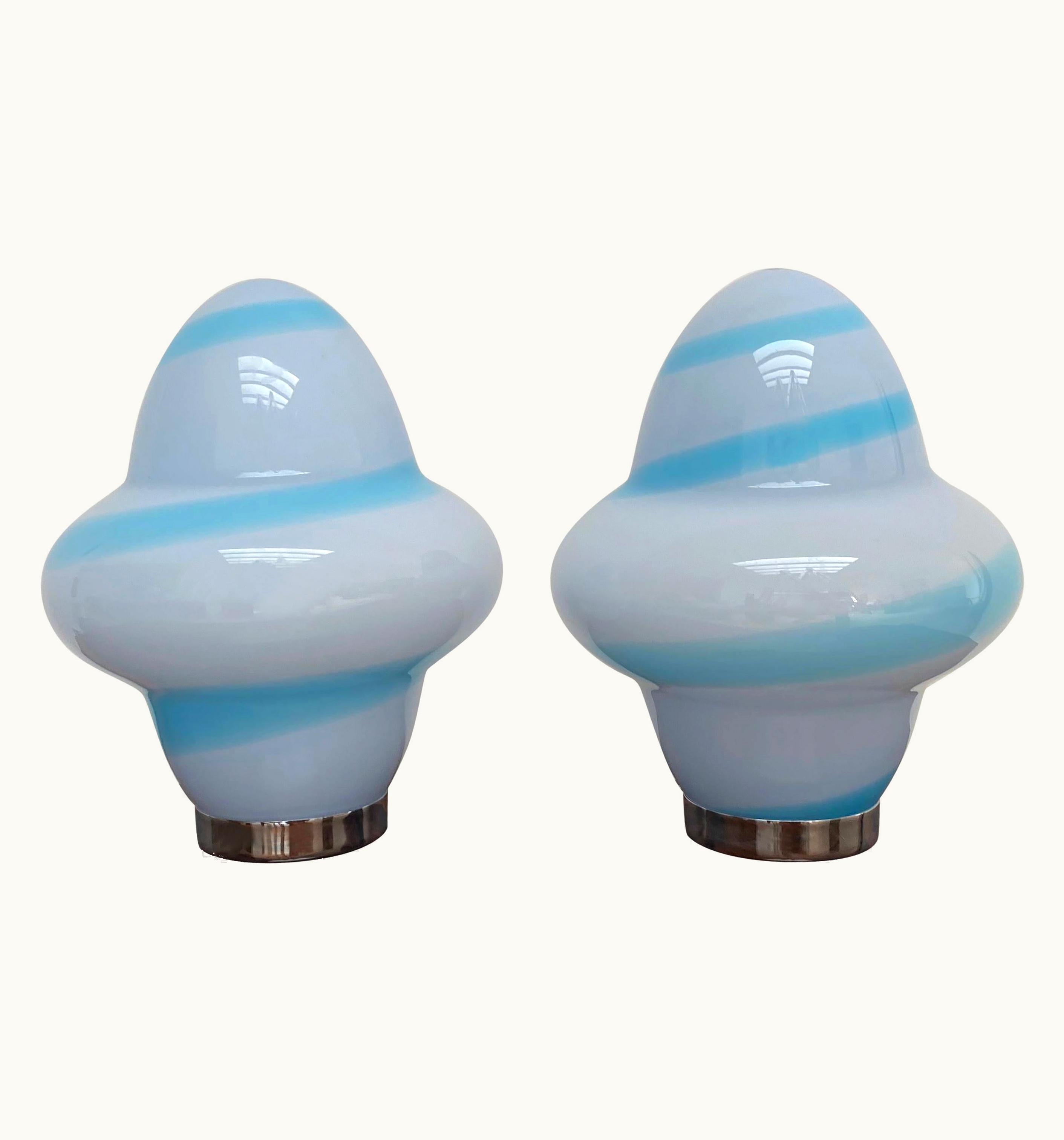 Ettore Sottsass Ettore Sottsass Two Modern Murano Table Lamps By Ettore Sottsass For Venini, Signed Ca. 1994 UZ0190600