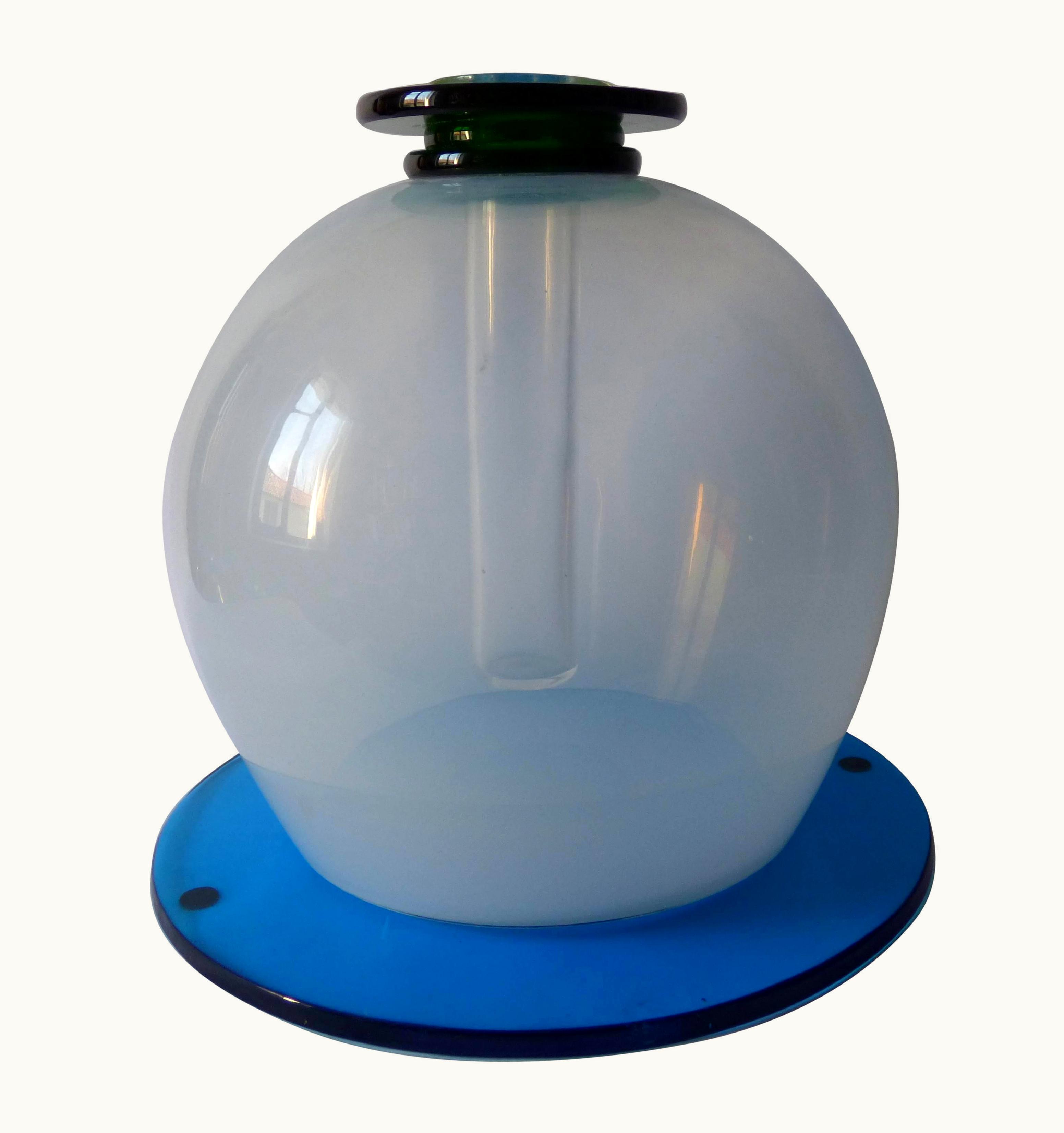 Ettore Sottsass Italian Murano Glass Vase Model Medusa By Ettore Sottsass For Venini