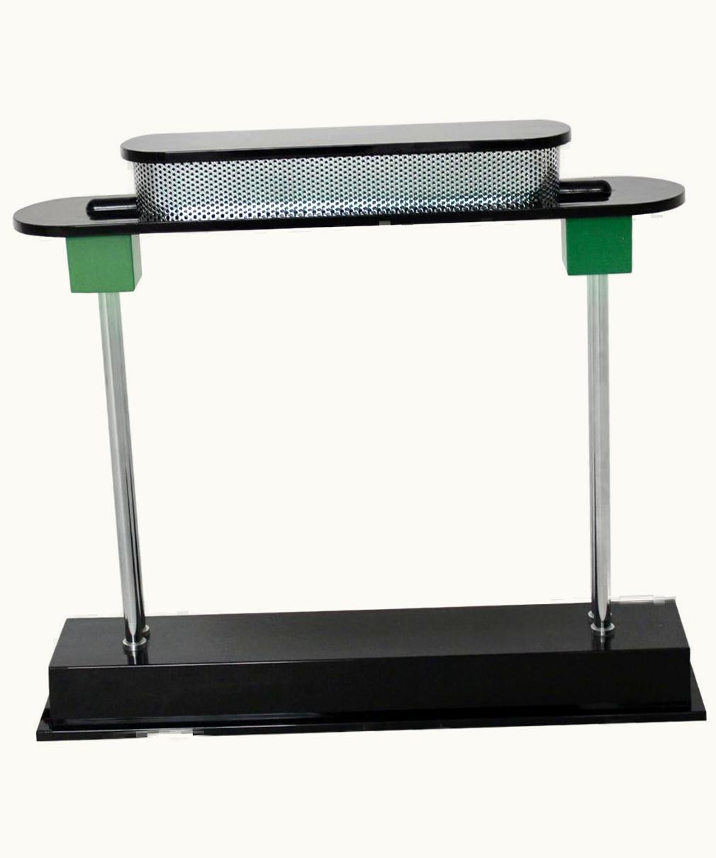 Ettore Sottsass Ettore Sottsass Postmodern Green Black Vintage Table Lamp Pausania By Ettore Sottsass Jr Italy
