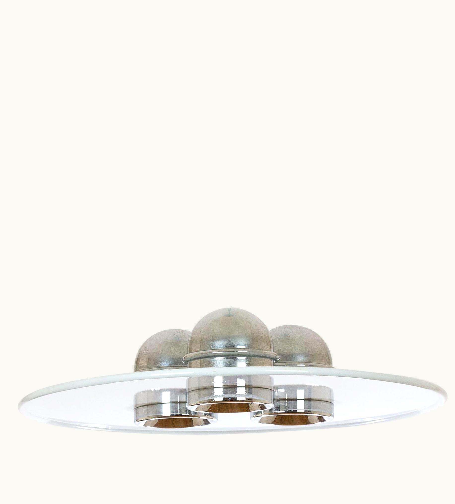 Ettore Sottsass White Lampros Pendant By Ettore Sottsass For Stilnovo, 1970