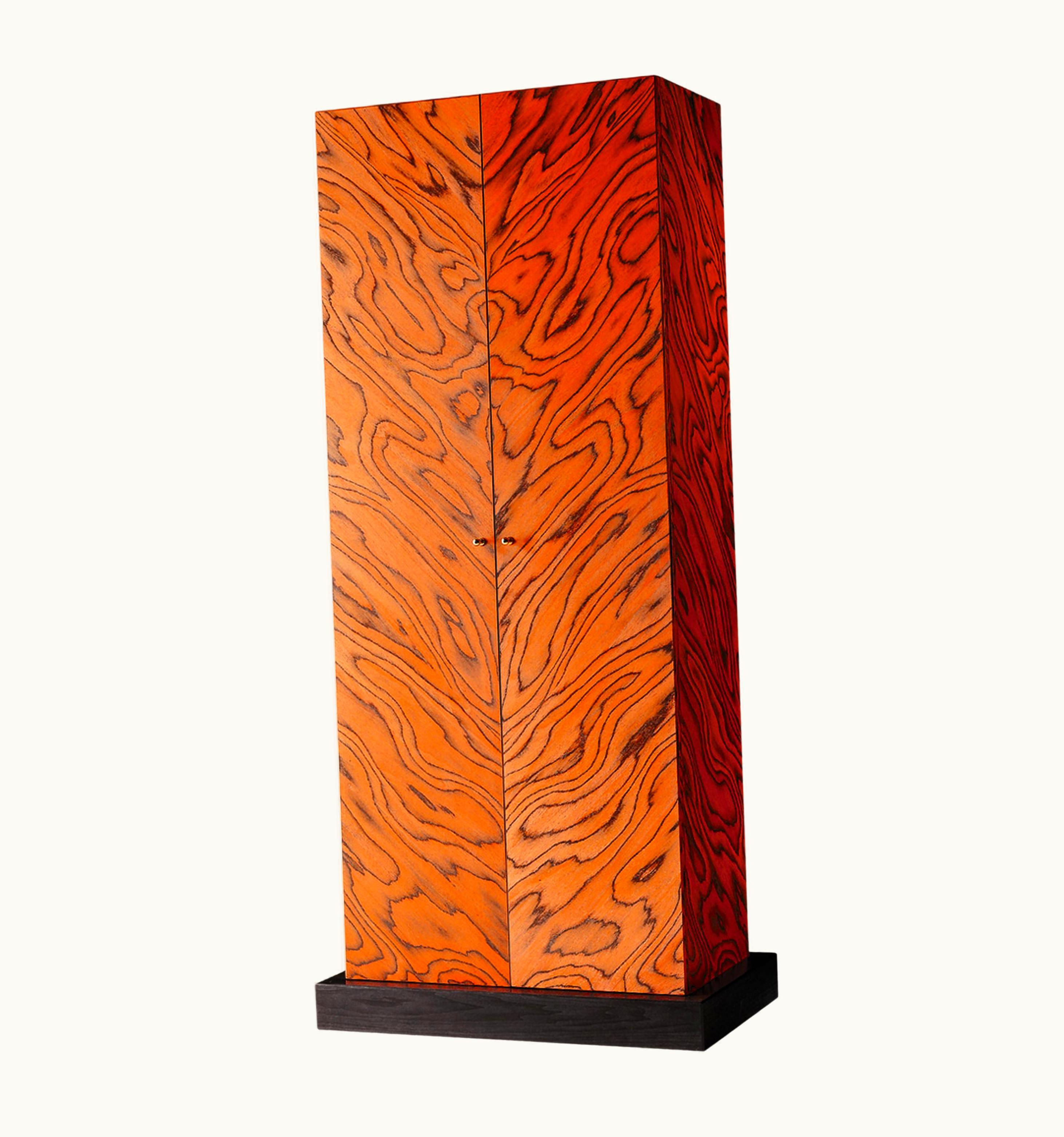 Ettore Sottsass Zanotta Edizioni Nairobi Bar Cabinet In Red Veneered Laminate By Ettore Sottsass