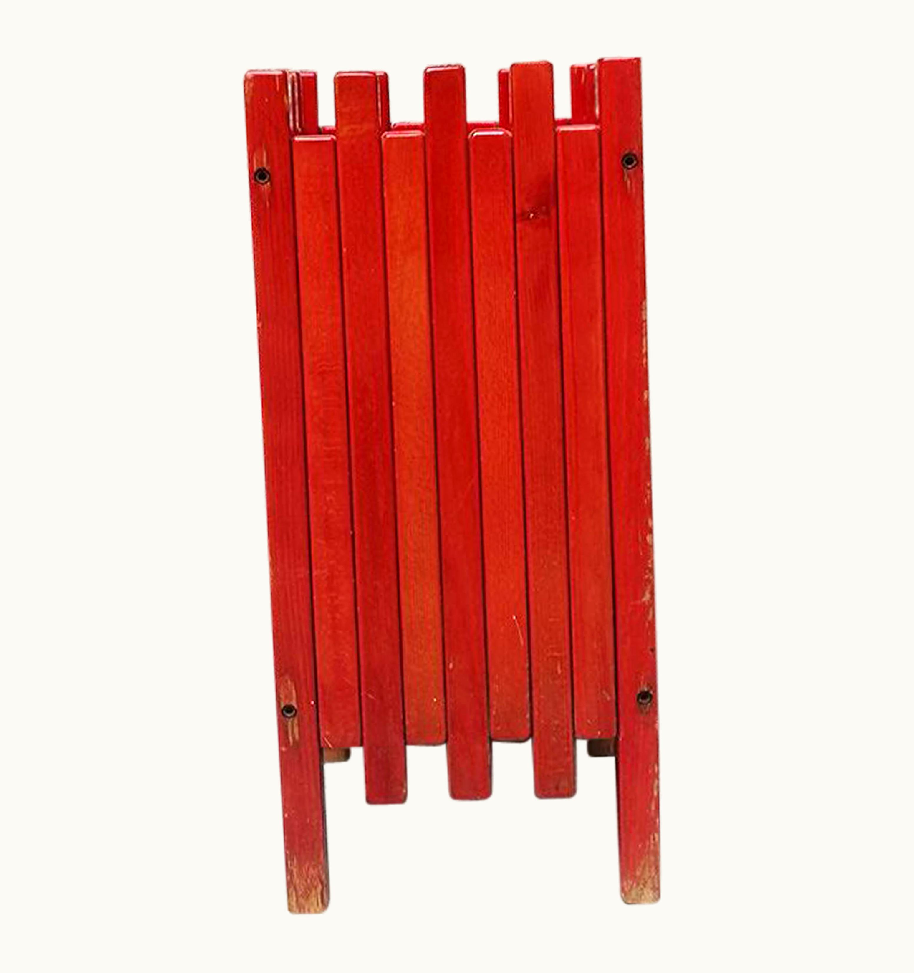 Ettore Sottsass Italian Midcentury Red Umbrella Stand By Ettore Sottsass For Poltronova, 1961