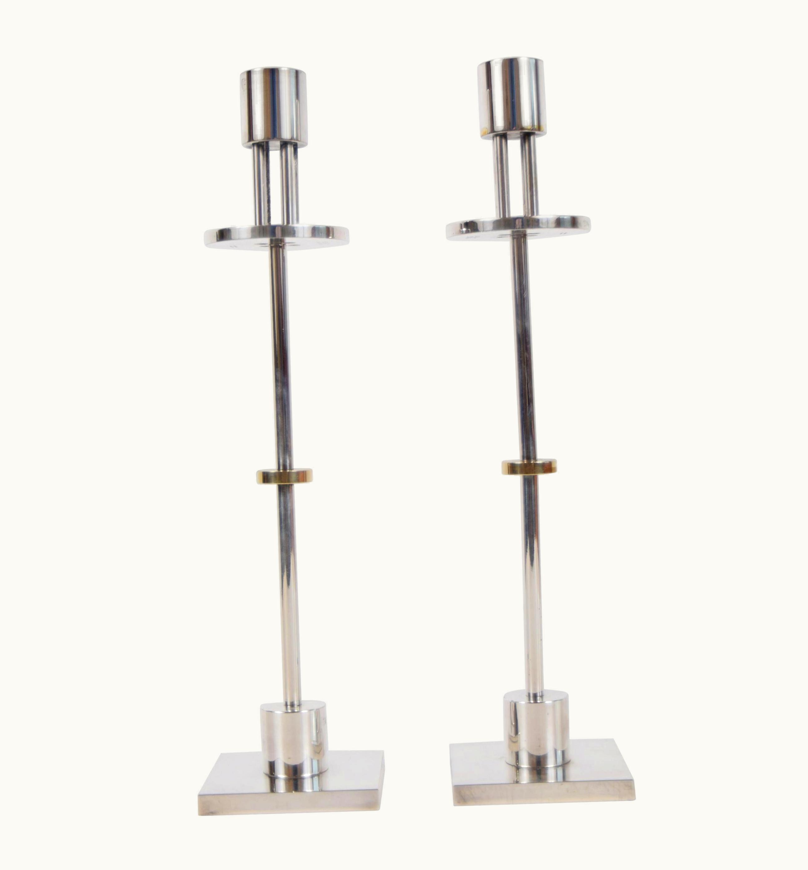 Ettore Sottsass Ettore Sottsass Pair Of Candlesticks Designed By Ettore Sottsass