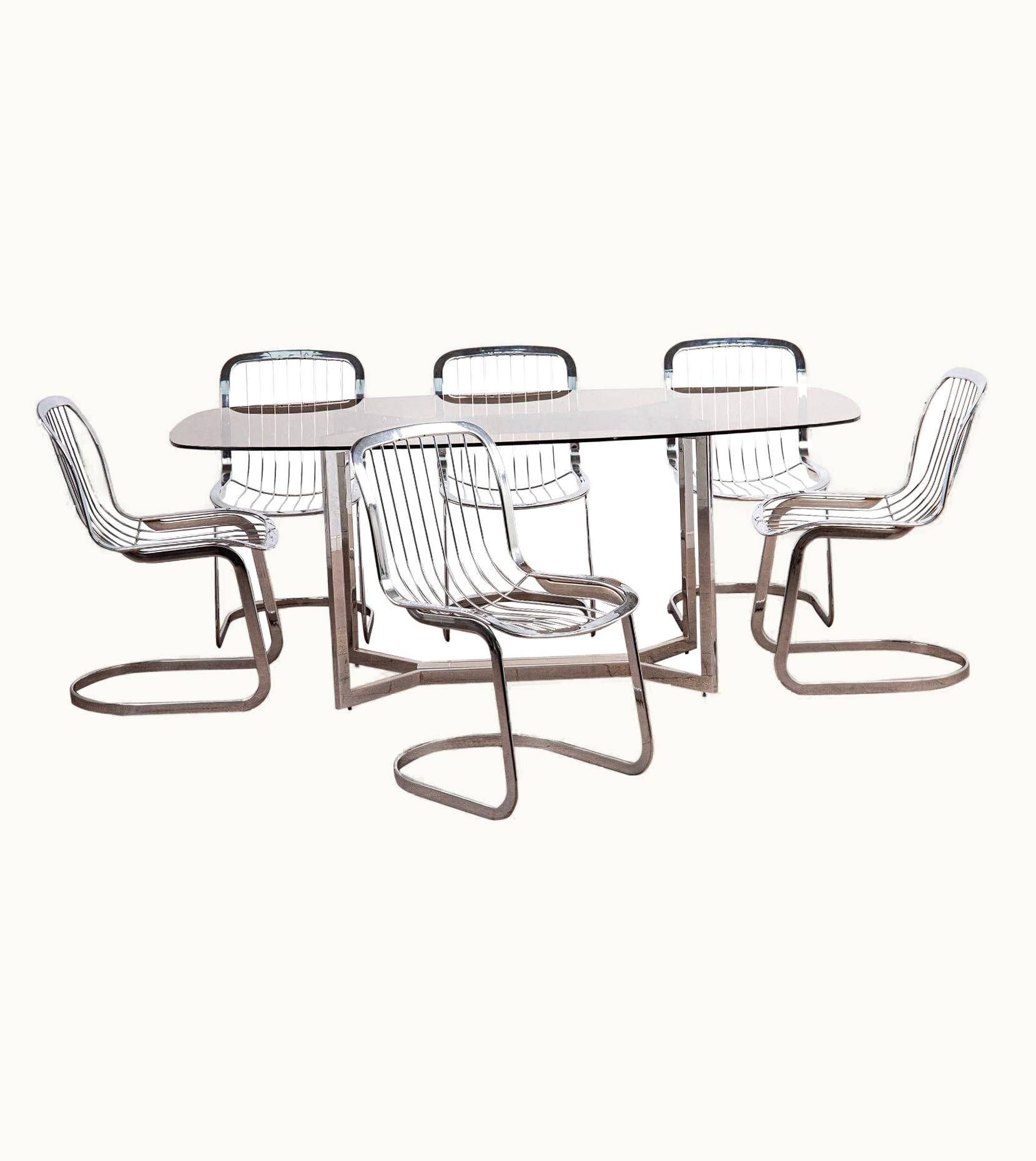 Gastone Rinaldi Gastone Rinaldi Dining Table With 6 Chairs By Gastone Rinaldi, Italy, 1970s
