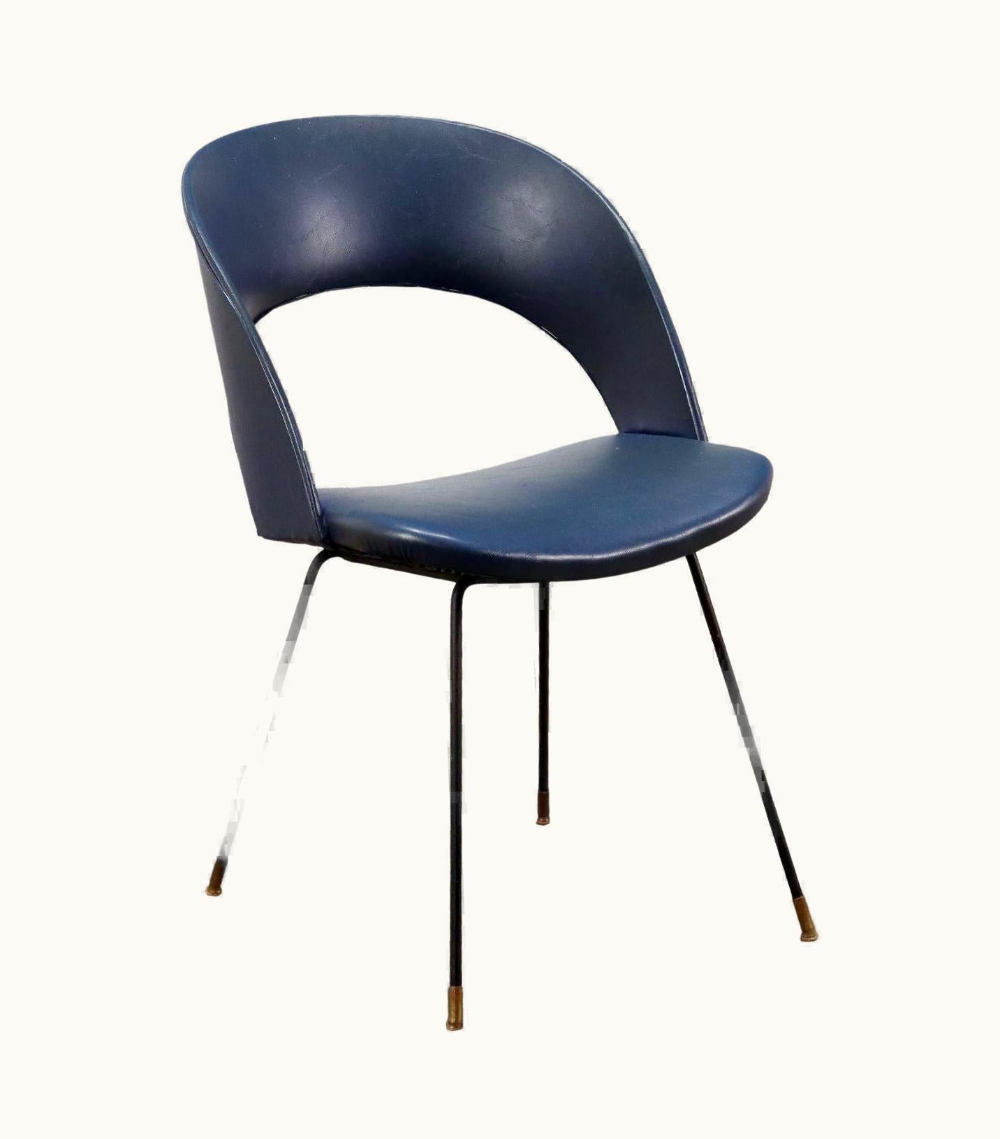 Gastone Rinaldi Gastone Rinaldi Chair RIMA Du Brass, Italy, 1950s-1960s