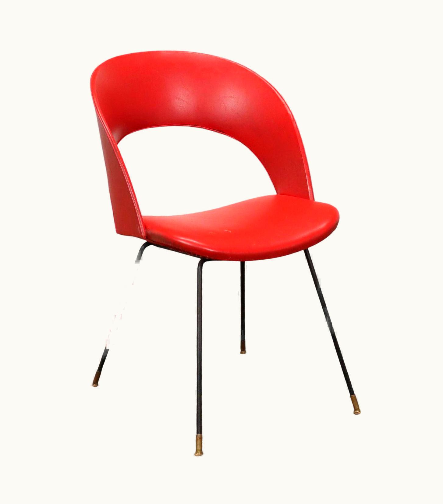 Gastone Rinaldi Gastone Rinaldi Chair Rima DU Brass Italy 1950s-1960s