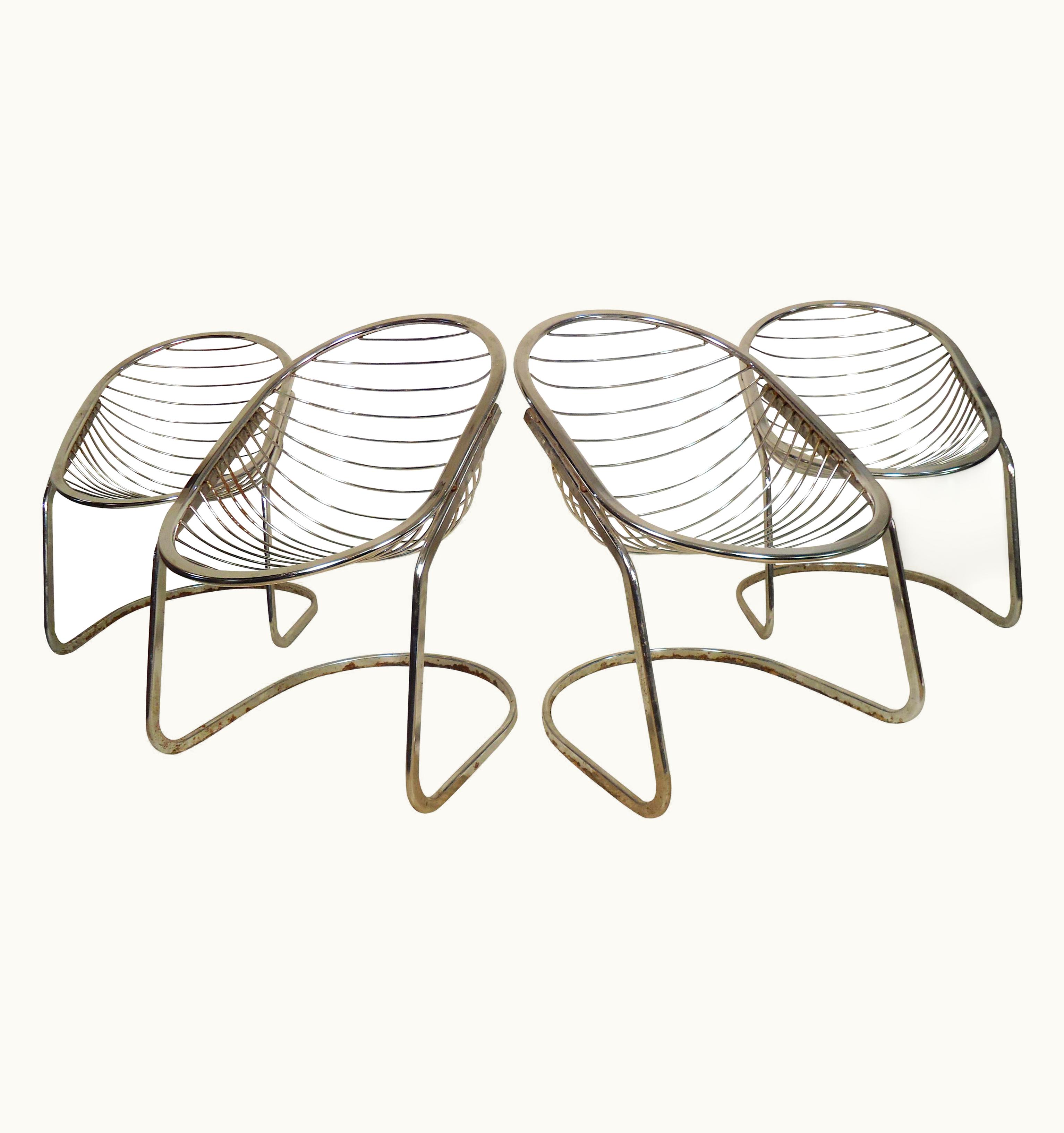 Gastone Rinaldi Gastone Rinaldi RIMA Egg Chair Set Of 4 Dining Chairs By Gastone Rinaldi