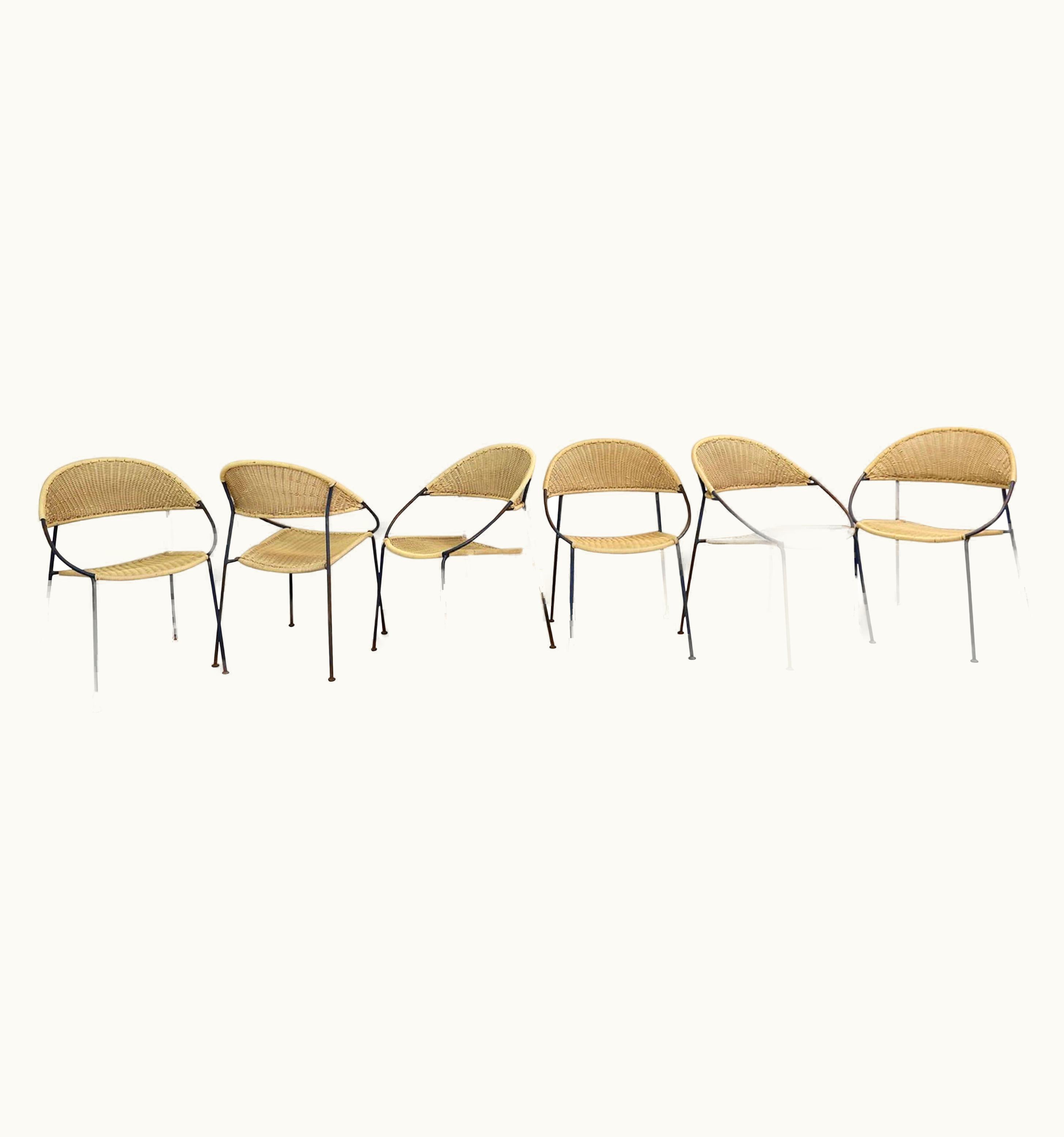 Gastone Rinaldi Gastone Rinaldi Set Of 6 Chairs Model DU41 By Gastone Rinaldi For RIMA, Italy, 1956