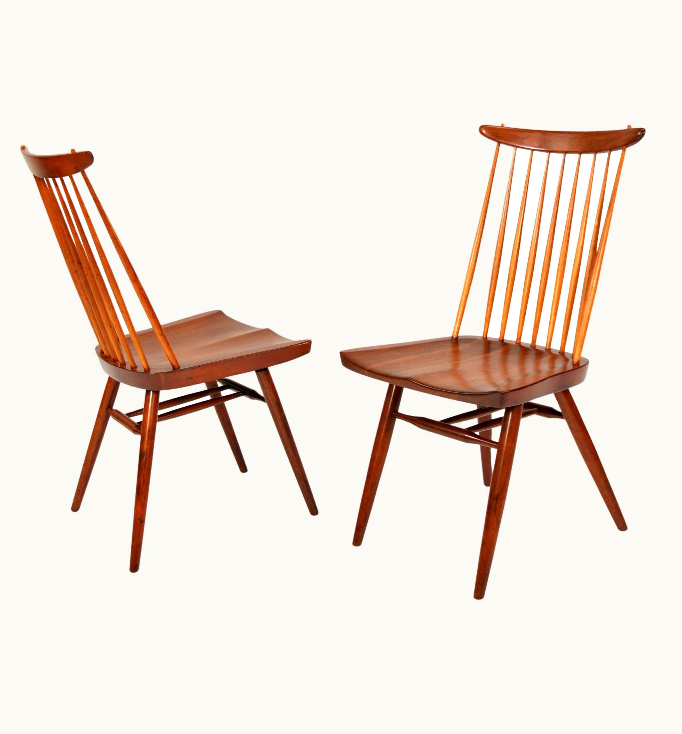 George Nakashima George Nakashima Pair Of George Nakashima New Chairs
