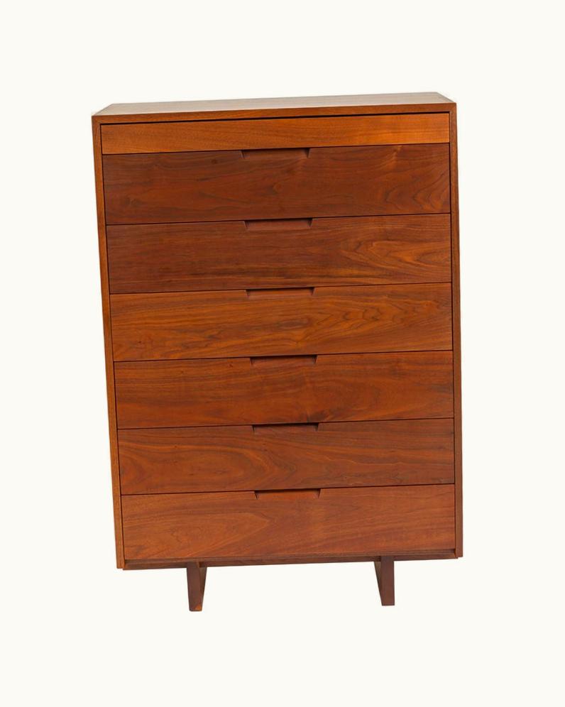 George Nakashima George Nakashima Black Walnut Chest Of Drawers With Dovetail Joinery, USA 1960s
