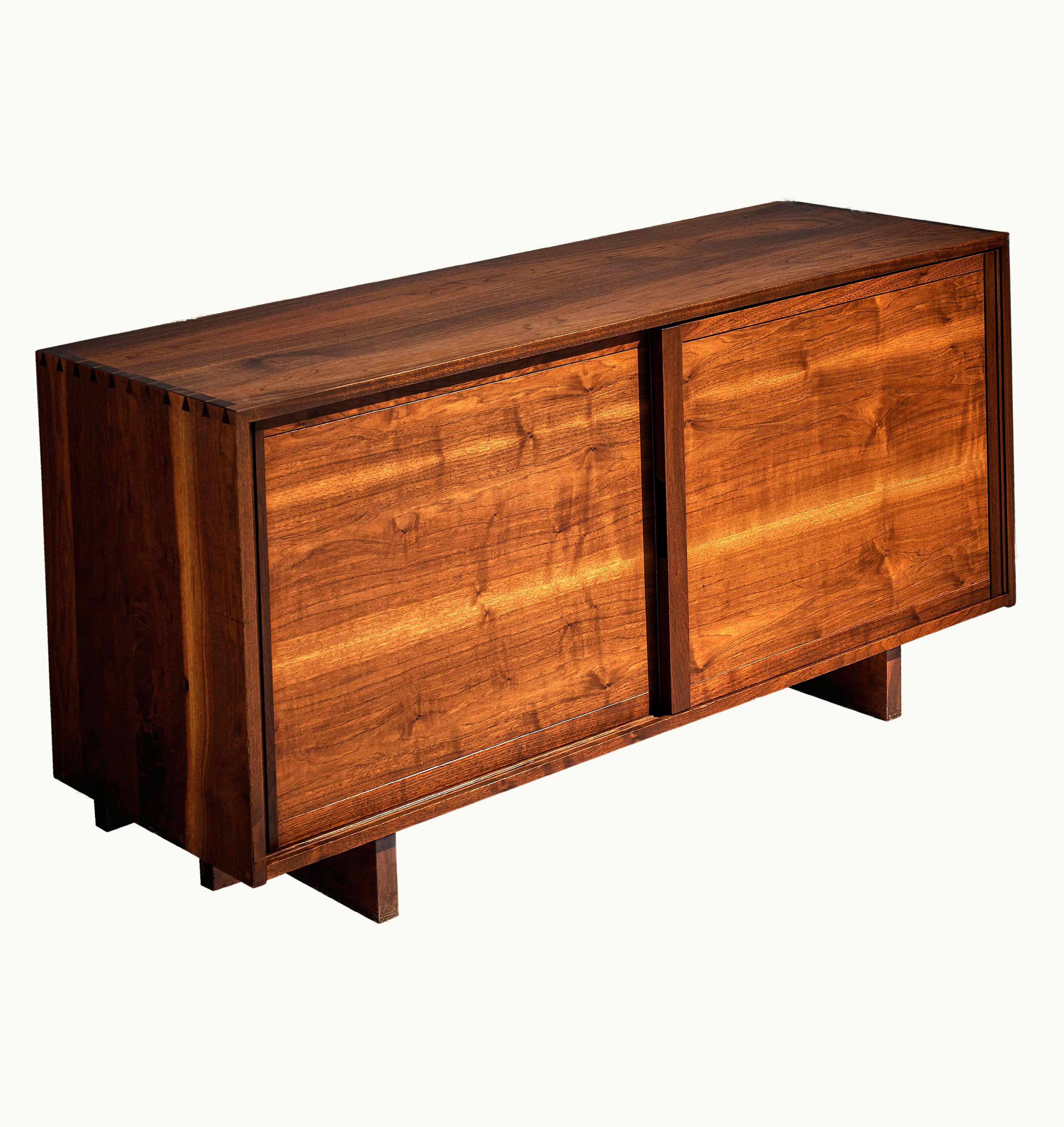George Nakashima George Nakashima Sideboard With Sliding Doors In Solid Walnut