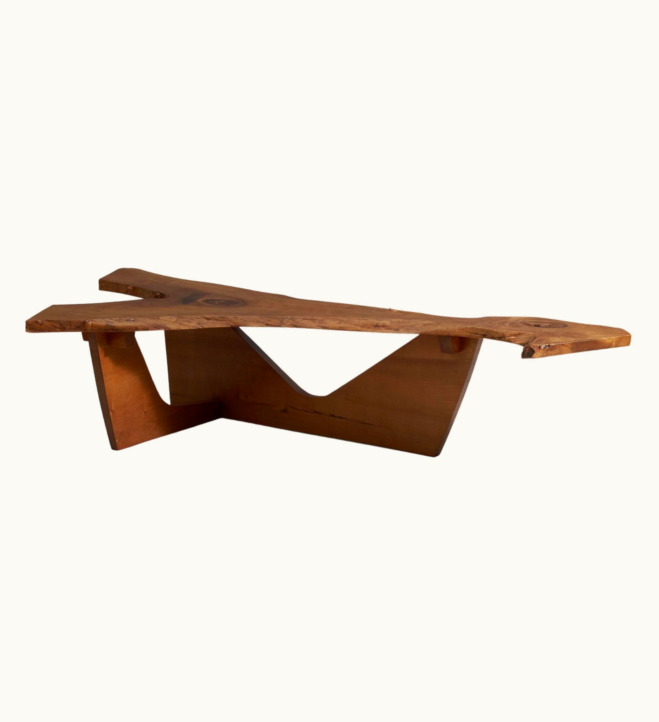 George Nakashima George Nakashima, Freeform Coffee Table, English Walnut, Studio USA 1971