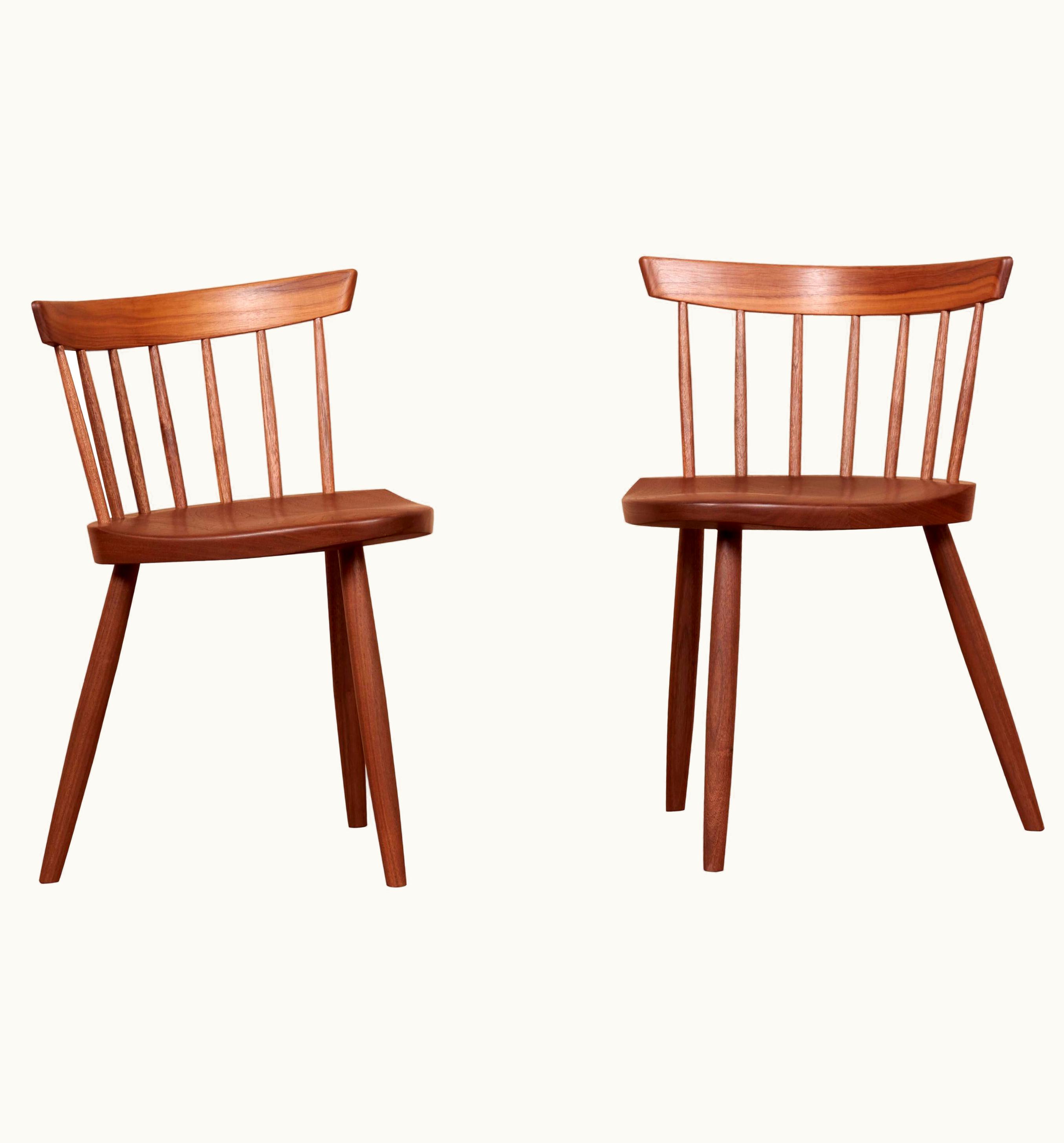 George Nakashima George Nakashima Pair Of Mira Chairs By Mira Nakashima Based On A Design By George Nakashima