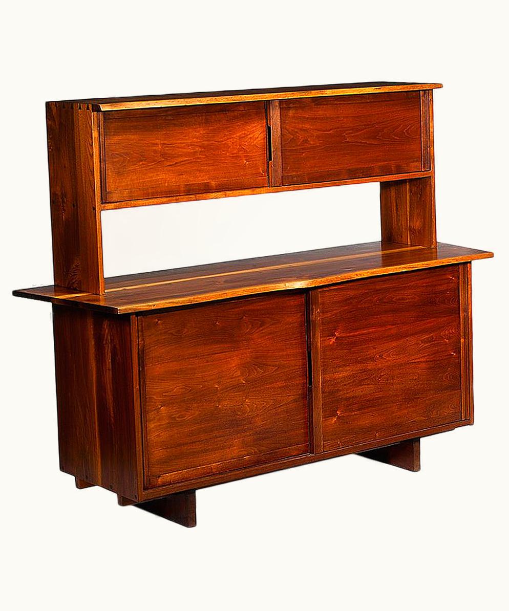 George Nakashima George Nakashima Walnut Sideboard With Top Shelf By George Nakashima