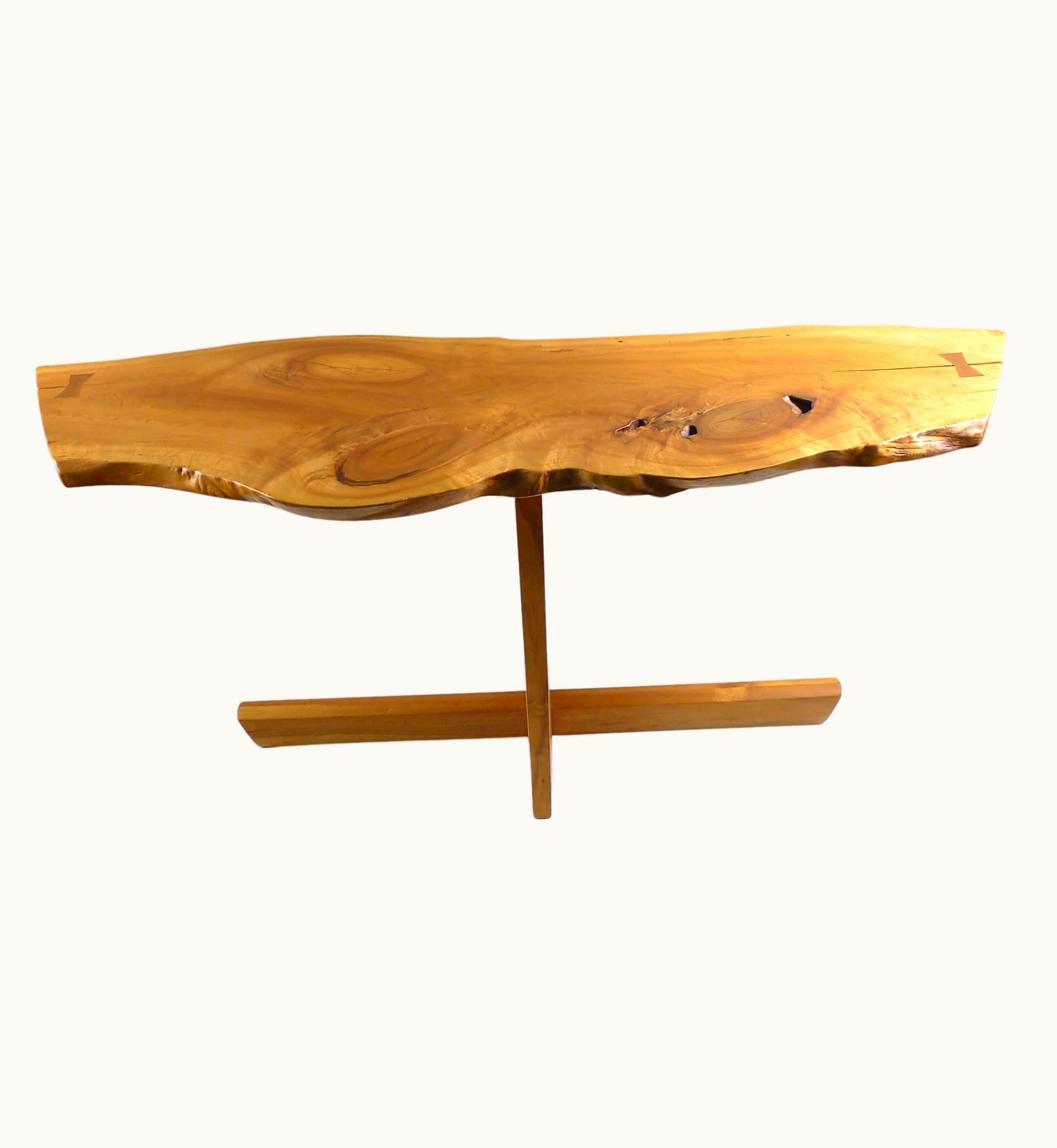 George Nakashima George Nakashima, Greenrock Console Table, Usa, 1987, Original Papers