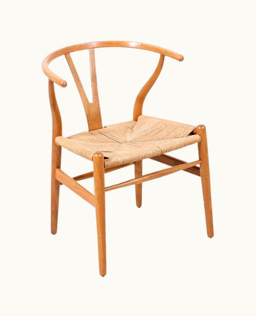 Hans J. Wegner Hans J. Wegner Iconic Hans J. Wegner "Wishbone" Oak Arm Chair For Carl Hansen & Søn