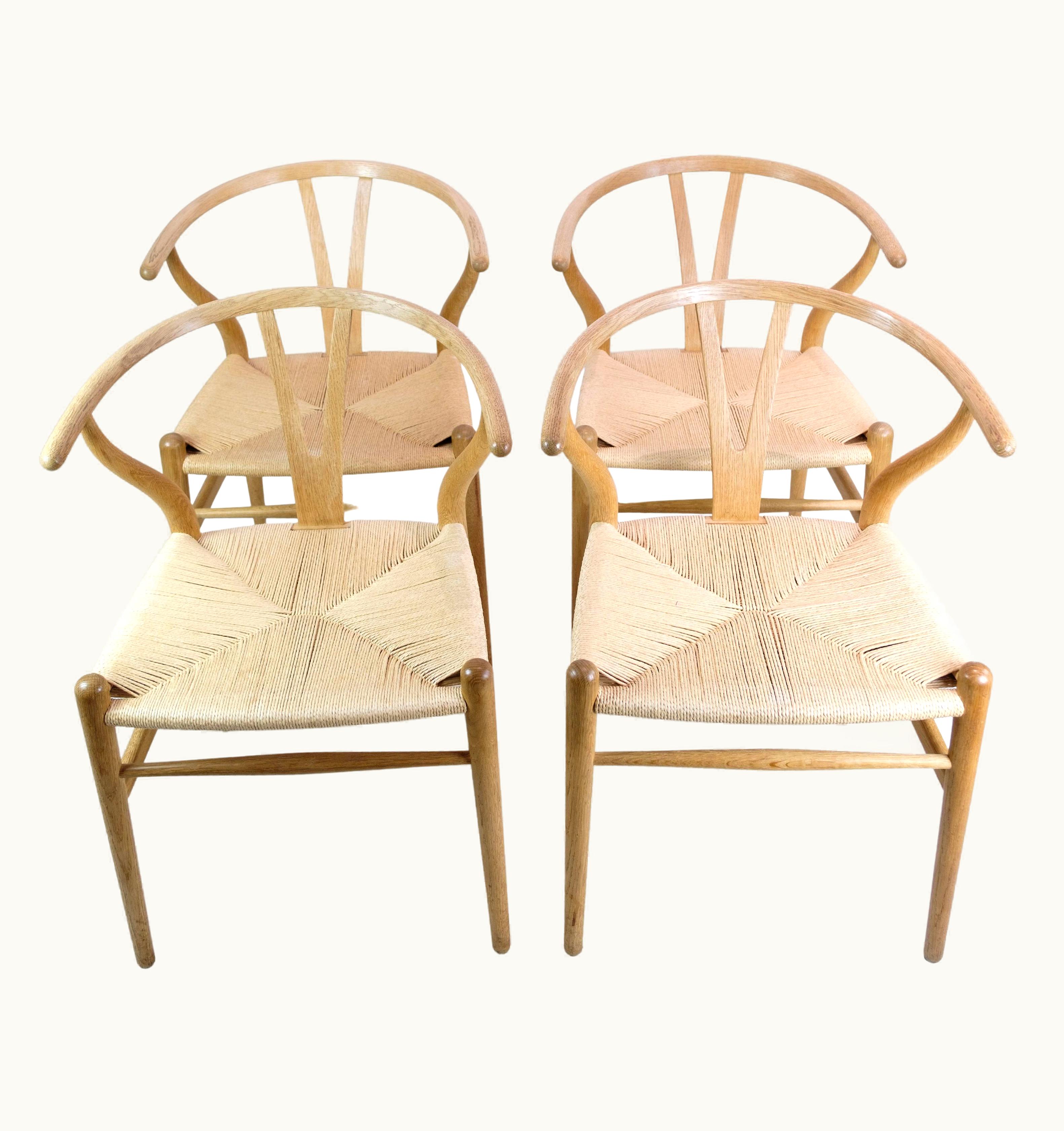 Hans J. Wegner Hans J. Wegner Set Of Four Y Chair, Model Ch24, Designed By Hans J. Wegner In Oak
