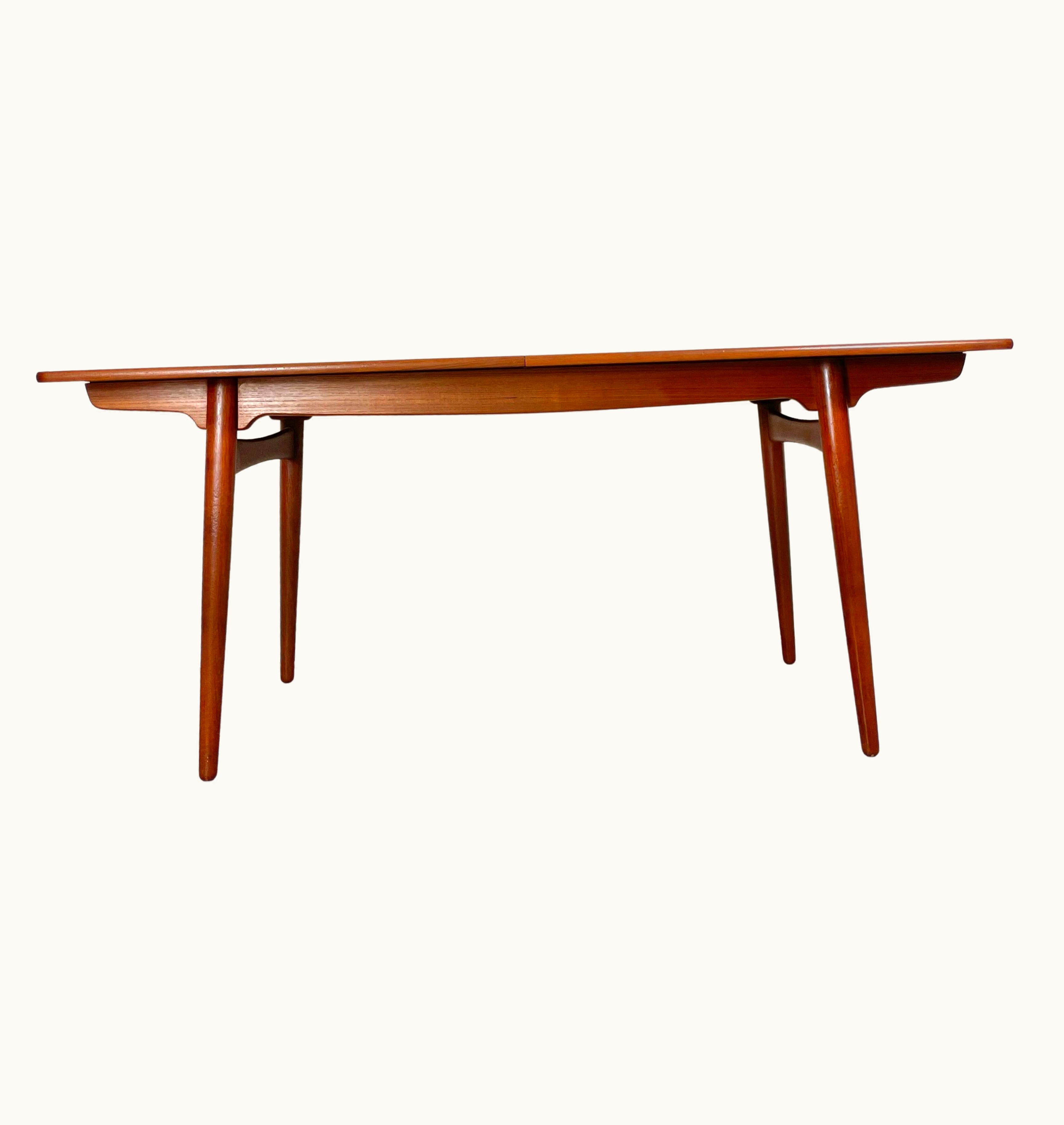 Hans J. Wegner Hans J. Wegner Extendable Danish Teak Dining Table By Hans Wegner For Andreas Tuck
