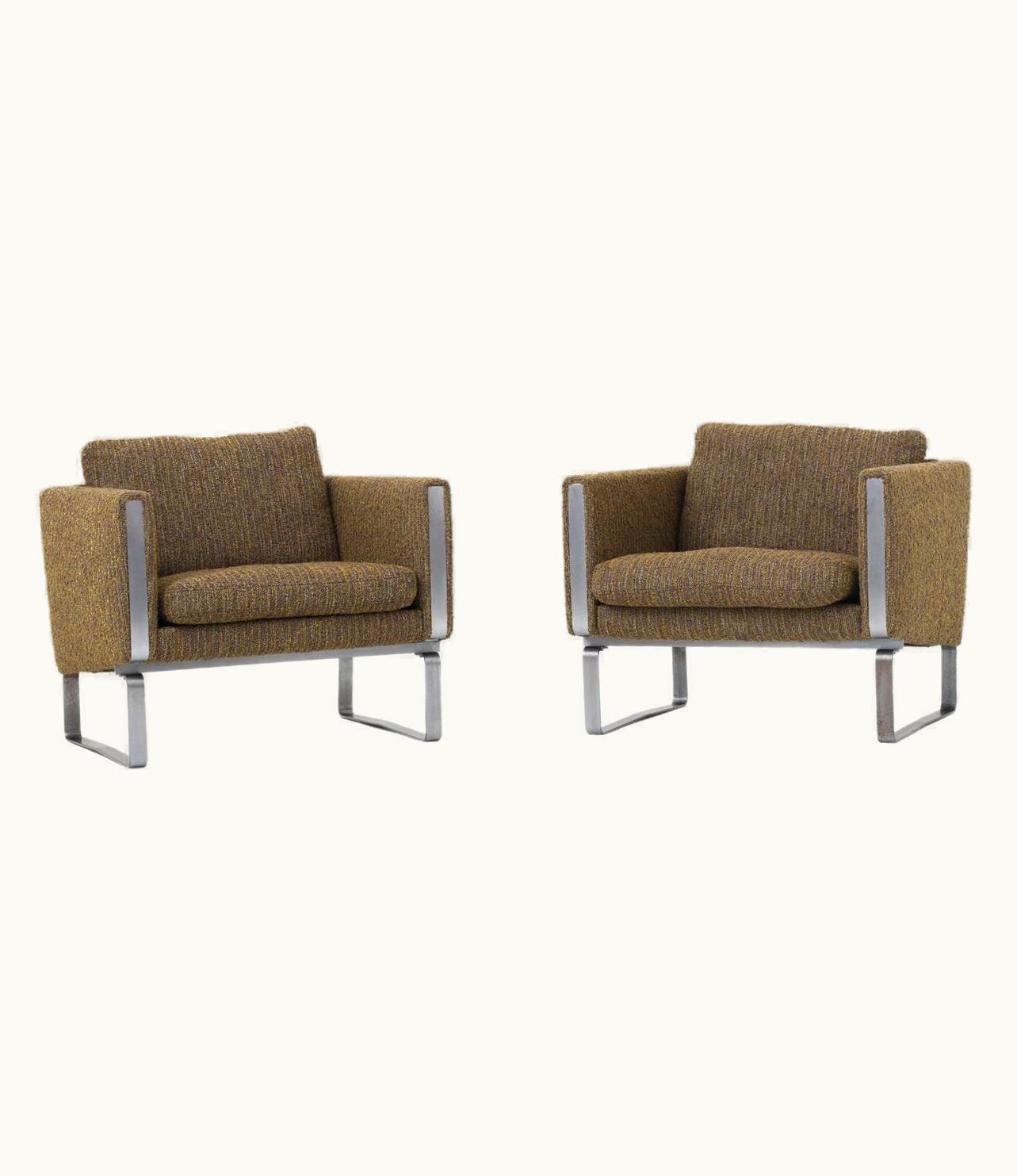 Hans J. Wegner Hans J. Wegner Pair Of JH 801 Easychairs By Hans J. Wegner