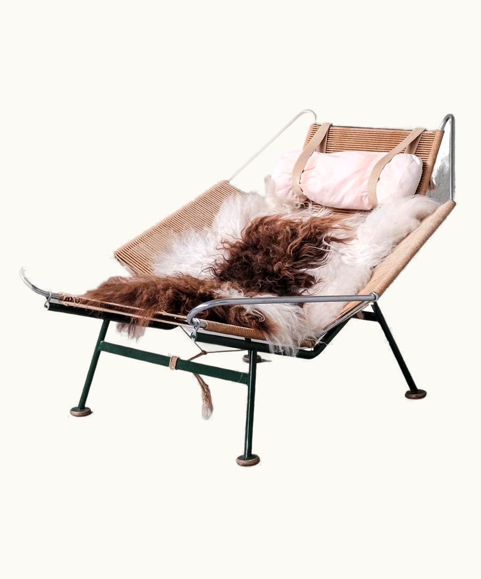 Hans J. Wegner Hans J. Wegner Early Hans J Wegner 'Flag Halyard' Mid-Century Lounge Chair For GETAMA