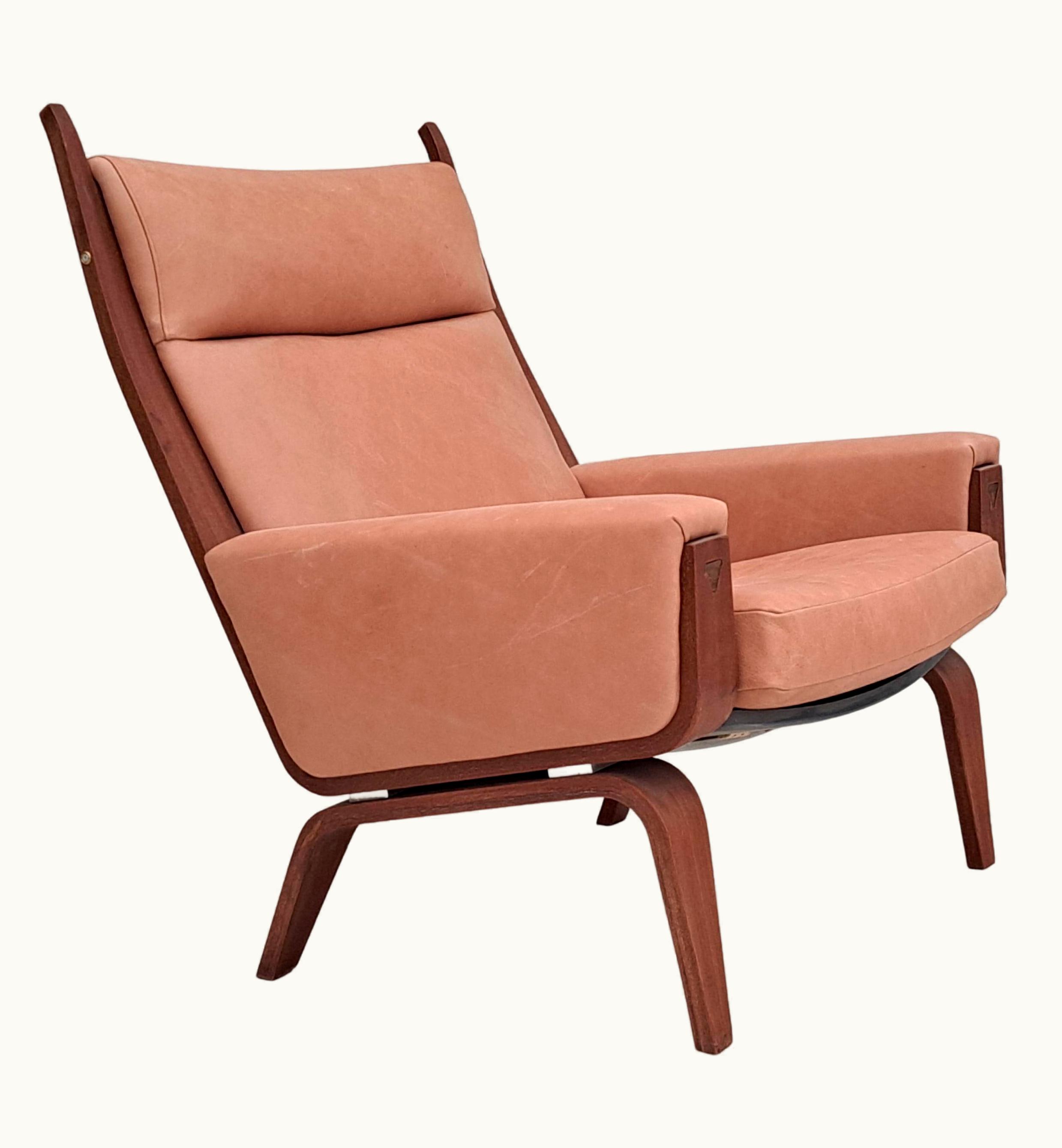 Hans J. Wegner Hans J. Wegner Danish Design By H.J.Wegner, GE501A, 70s, Teak Wood, Leather