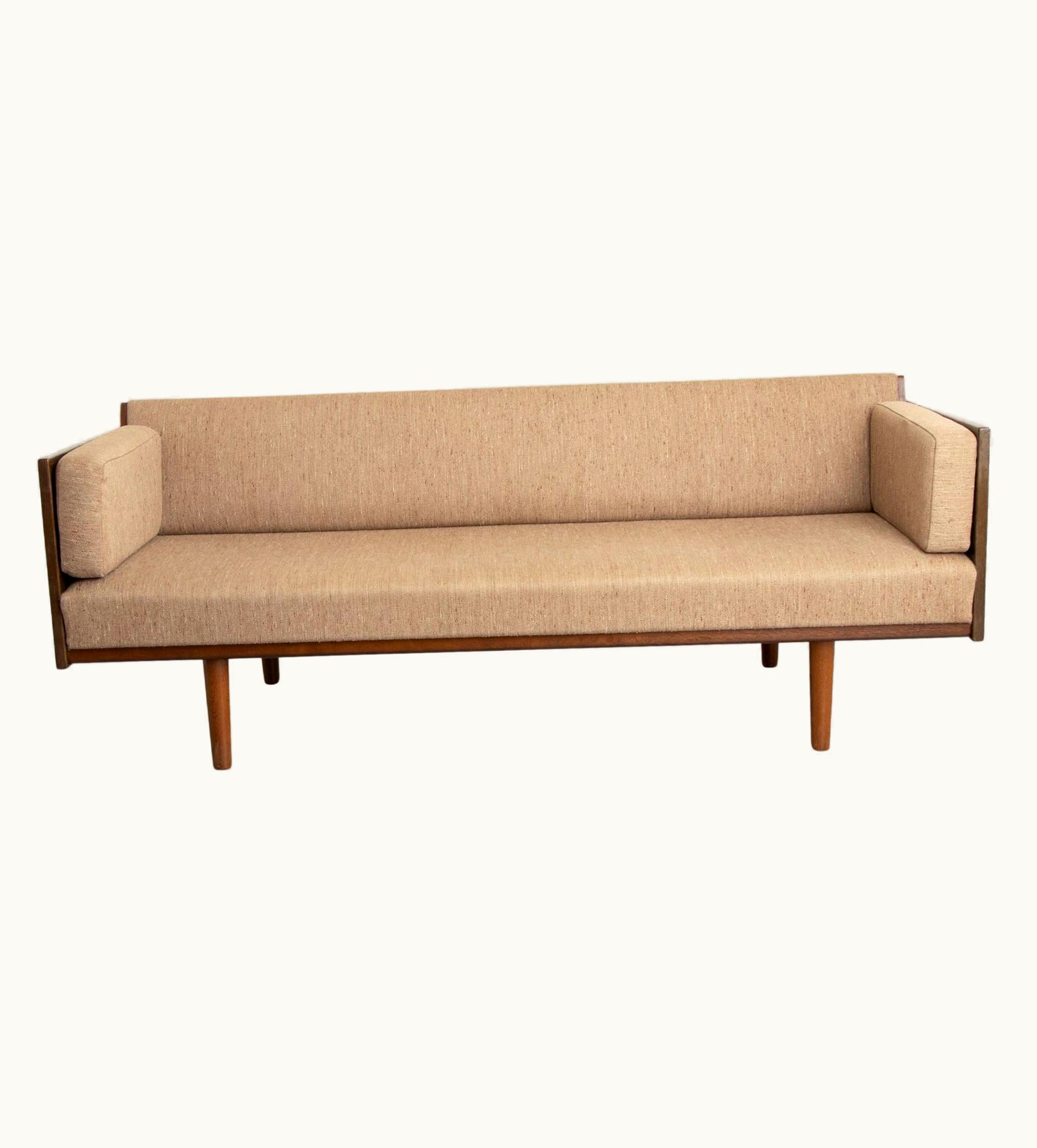 Hans J. Wegner Hans J. Wegner Midcentury Danish Oak & Teak Model GE6 Sofabed By Hans J Wegner For Getama