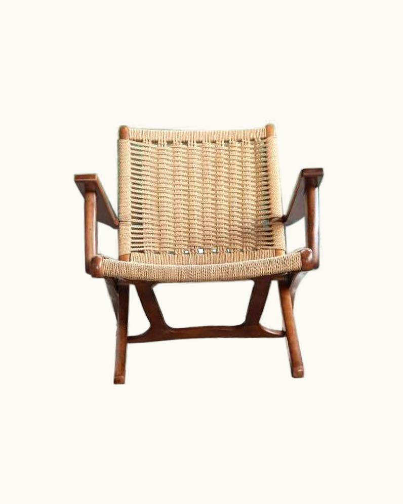 Hans J. Wegner Hans J. Wegner Mid Century Scandinavian Vintage Folding Armchair In The Manner Of Hans Wegner