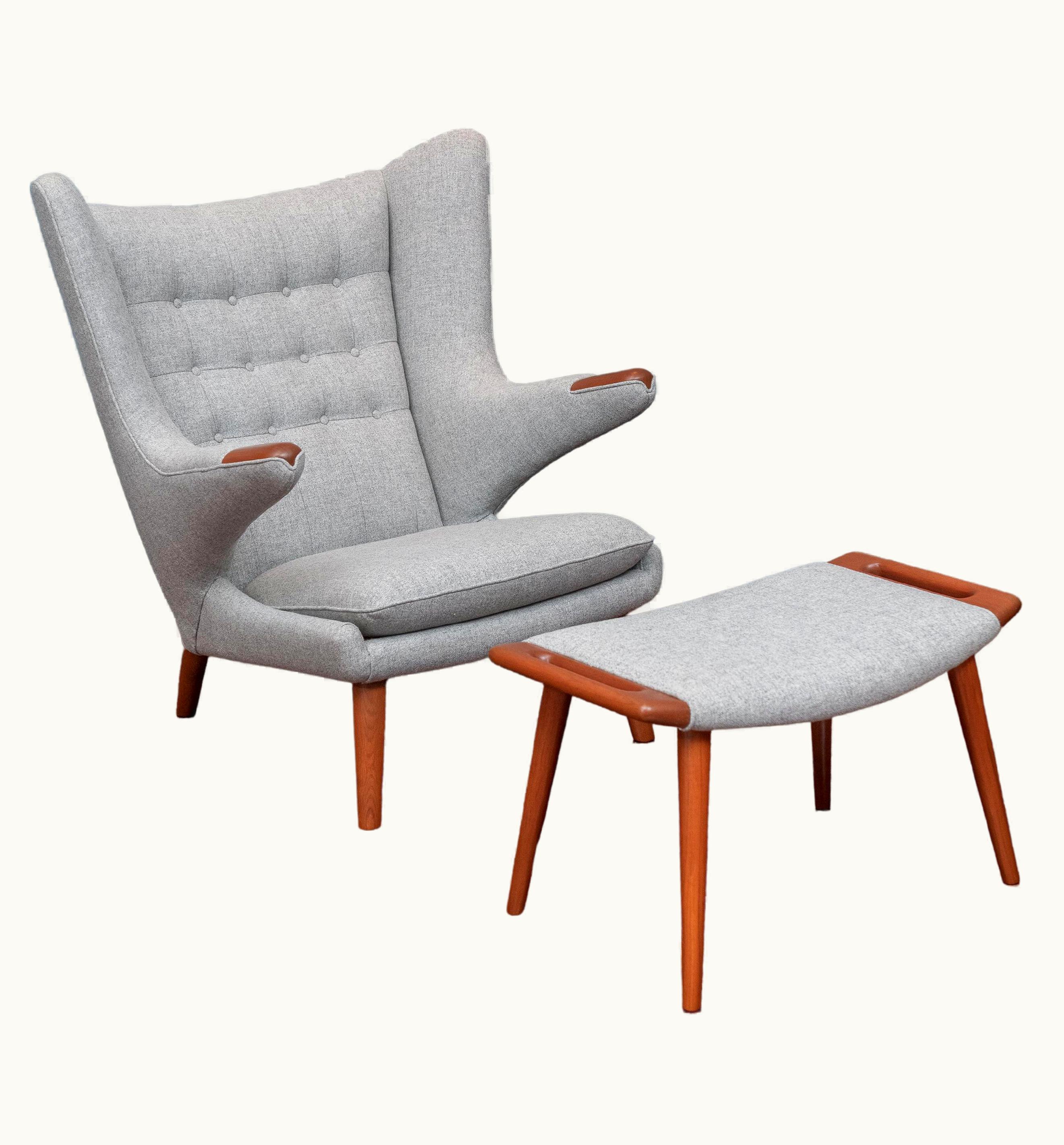 Hans J. Wegner Hans J. Wegner Papa Bear Chair And Ottoman For A.P. Stolen