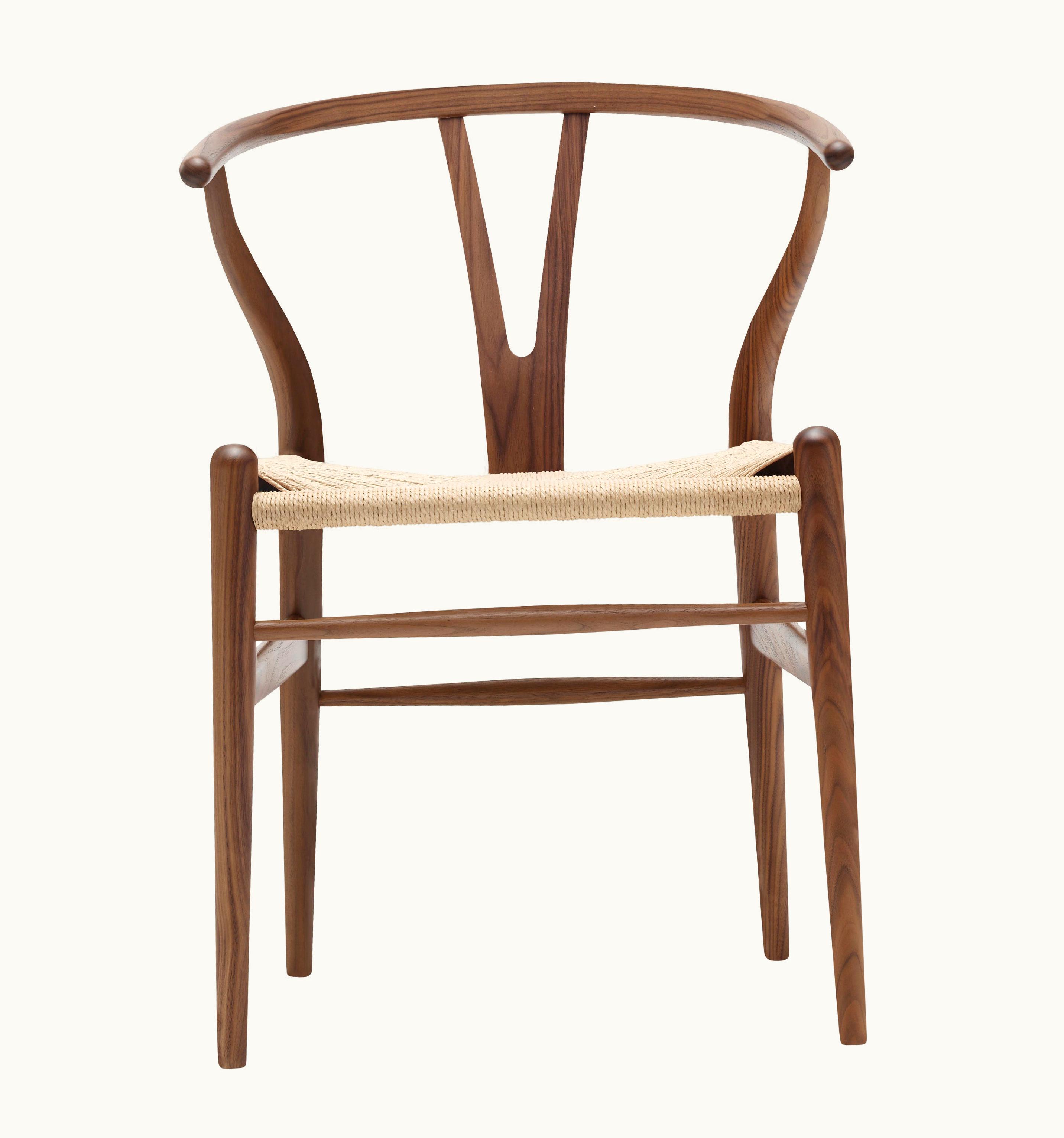 Hans J. Wegner Hans J. Wegner CH24 Wishbone Chair In Walnut Oil With Natural Papercord Seat By Hans Wegner