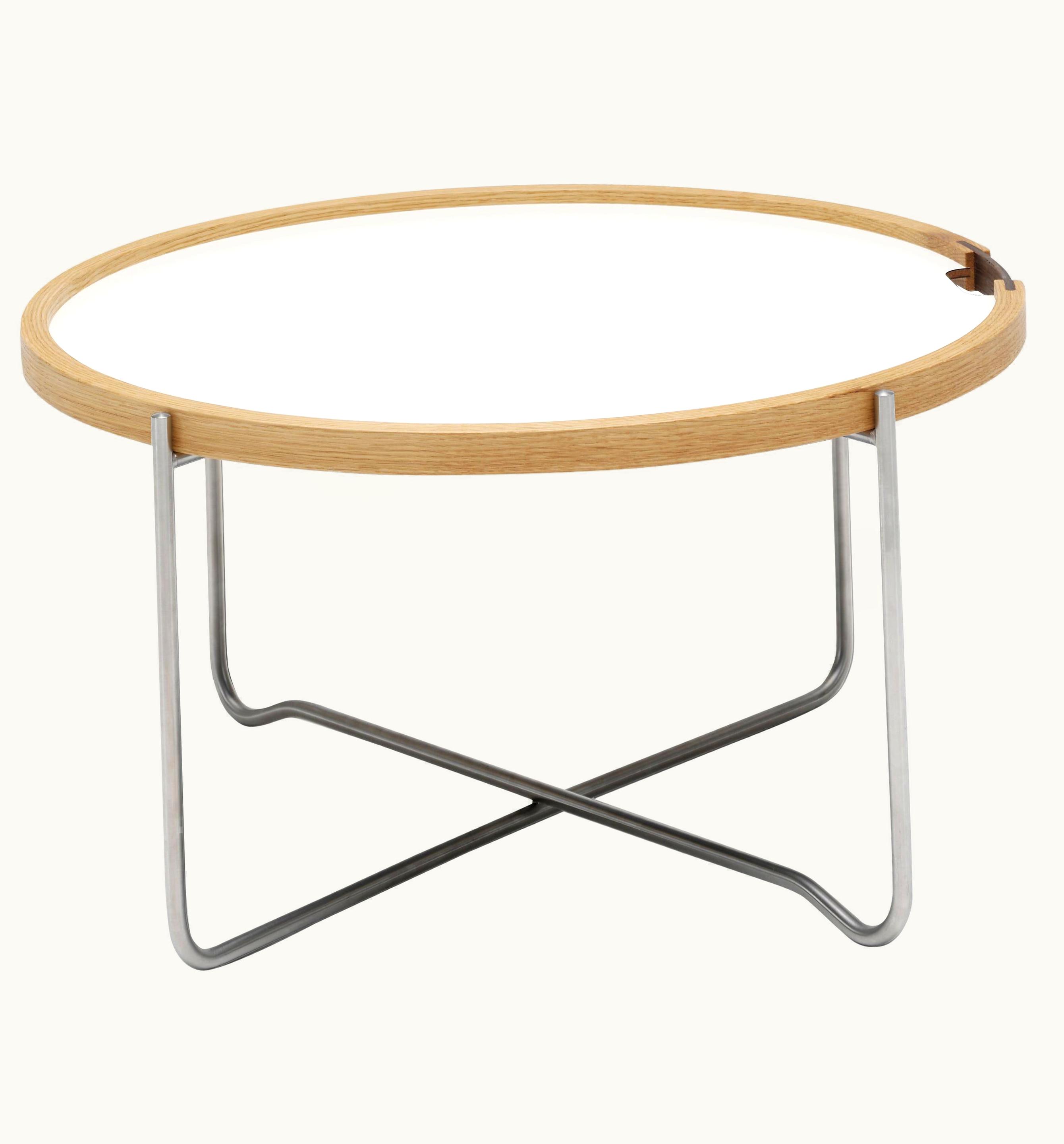 Hans J. Wegner Hans J. Wegner CH417 Reversible Tray Table In Black And White Laminate By Hans J. Wegner