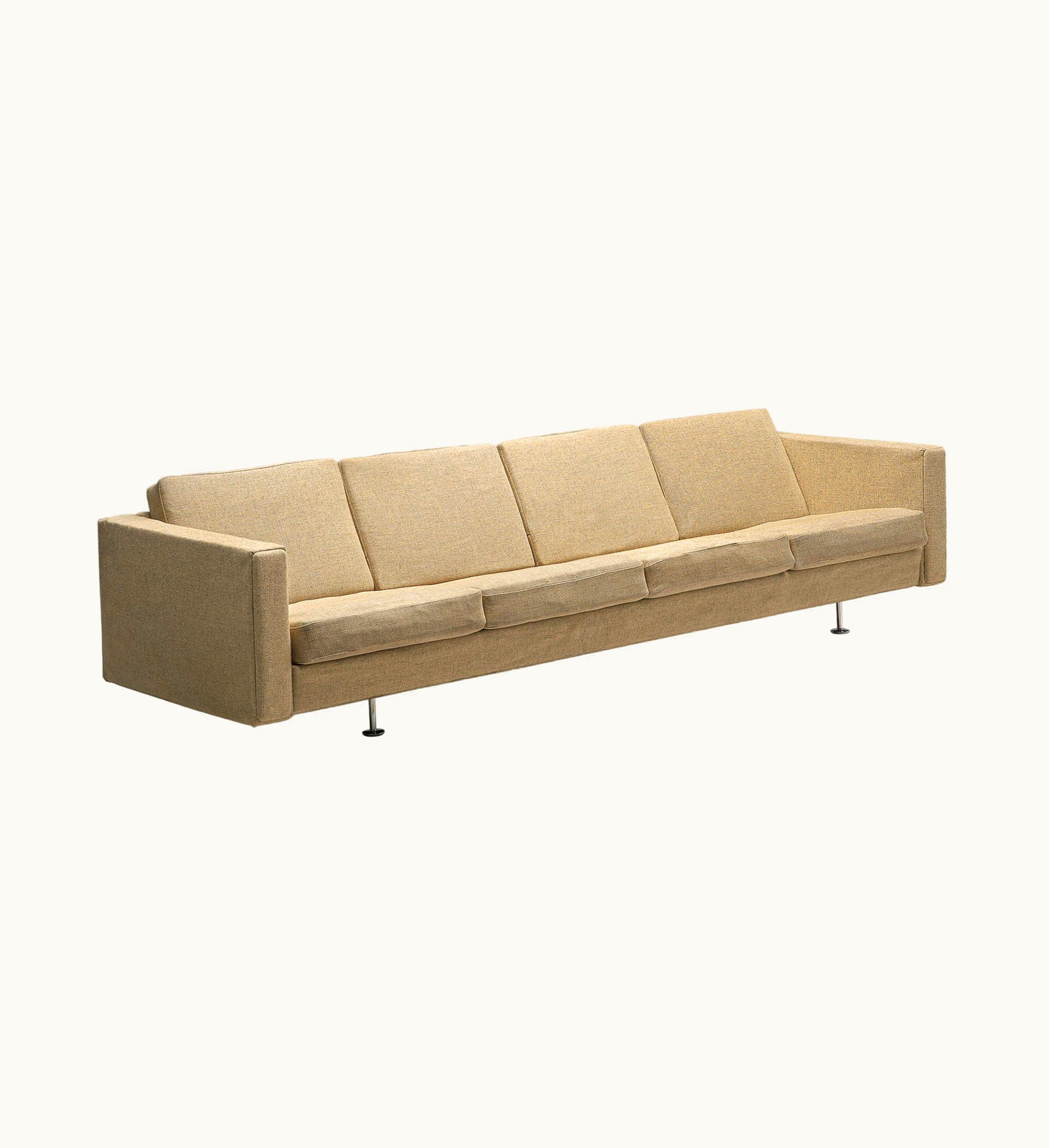 Hans J. Wegner Hans J. Wegner For Getama 'Century 2000' Four-Seat Sofa In Beige Fabric