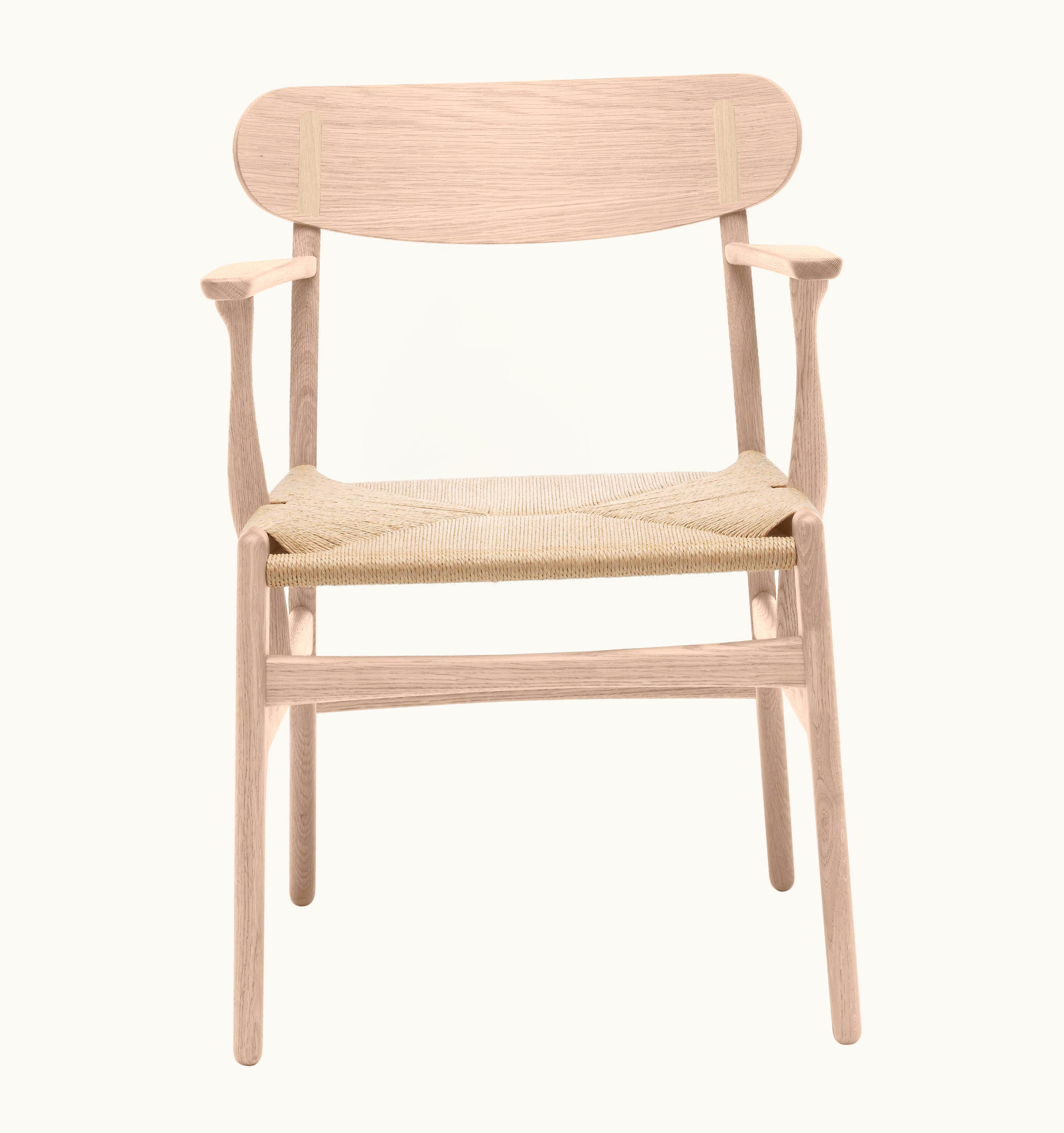 Hans J. Wegner Hans J. Wegner CH26 Dining Chair In Oak Soap With Natural Papercord Seat By Hans J. Wegner