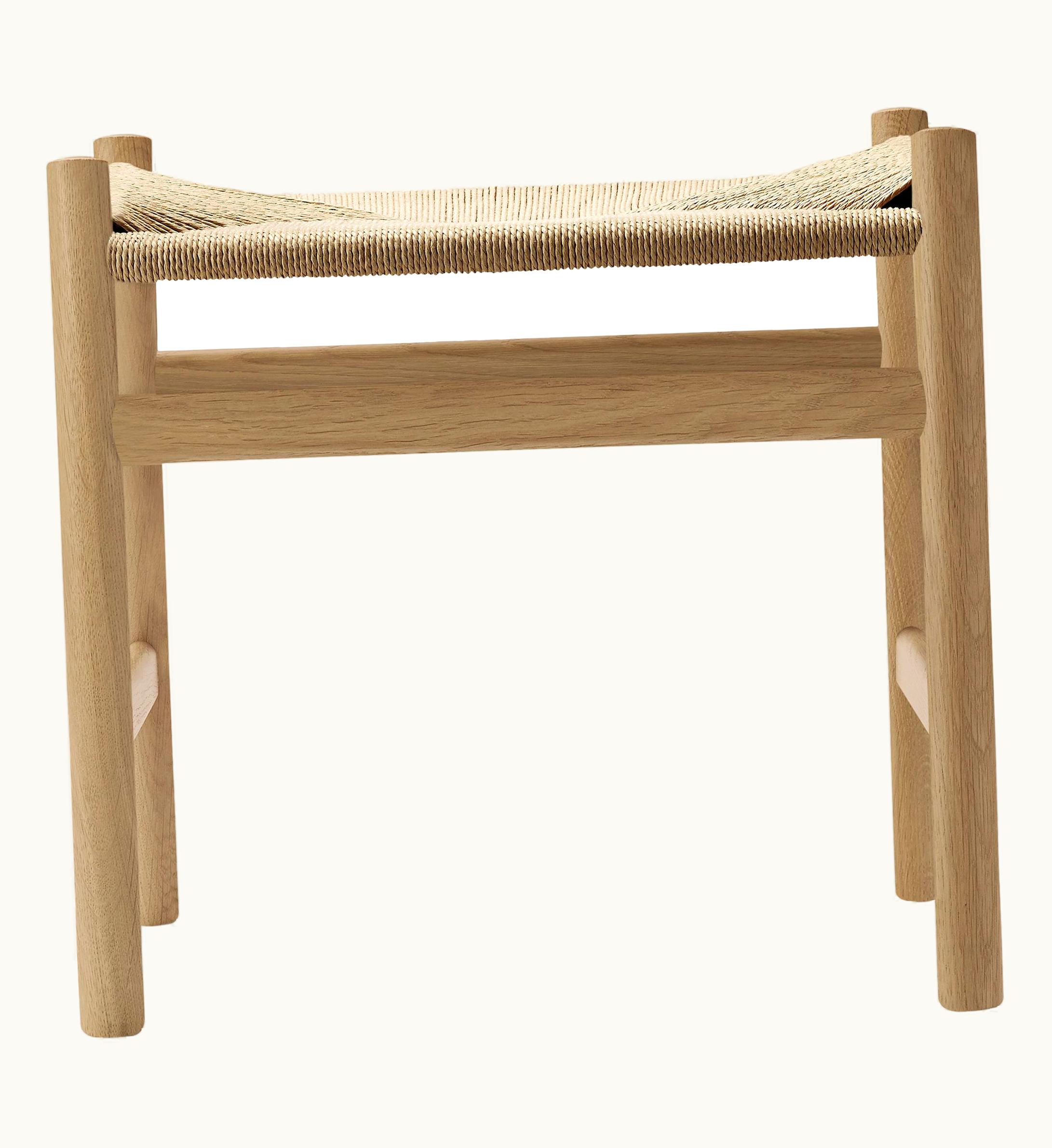 Hans J. Wegner Hans J. Wegner CH53 Foot Stool In Wood With Natural Papercord Seat By Hans J. Wegner