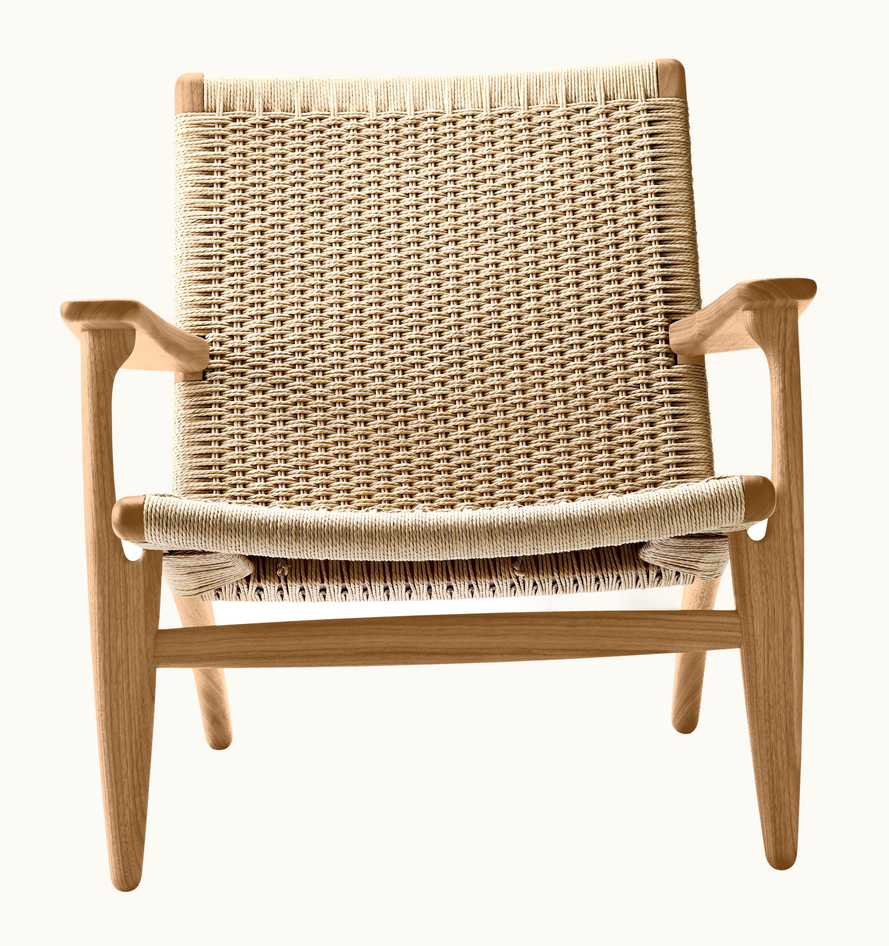 Hans J. Wegner Hans J. Wegner CH25 Easy Lounge Chair Oak Oil With Natural Papercord Seat By Hans J. Wegner