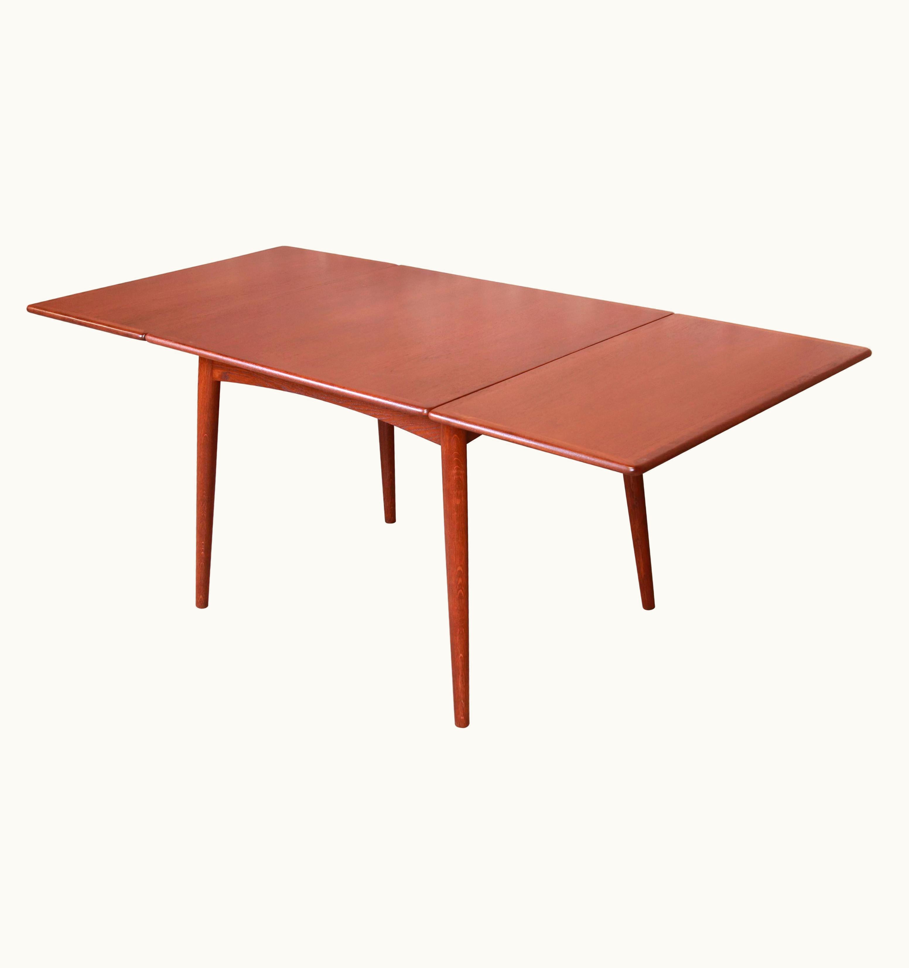 Hans J. Wegner Hans J. Wegner Danish Modern Teak Drop-Leaf Dining Table, Newly Refinished