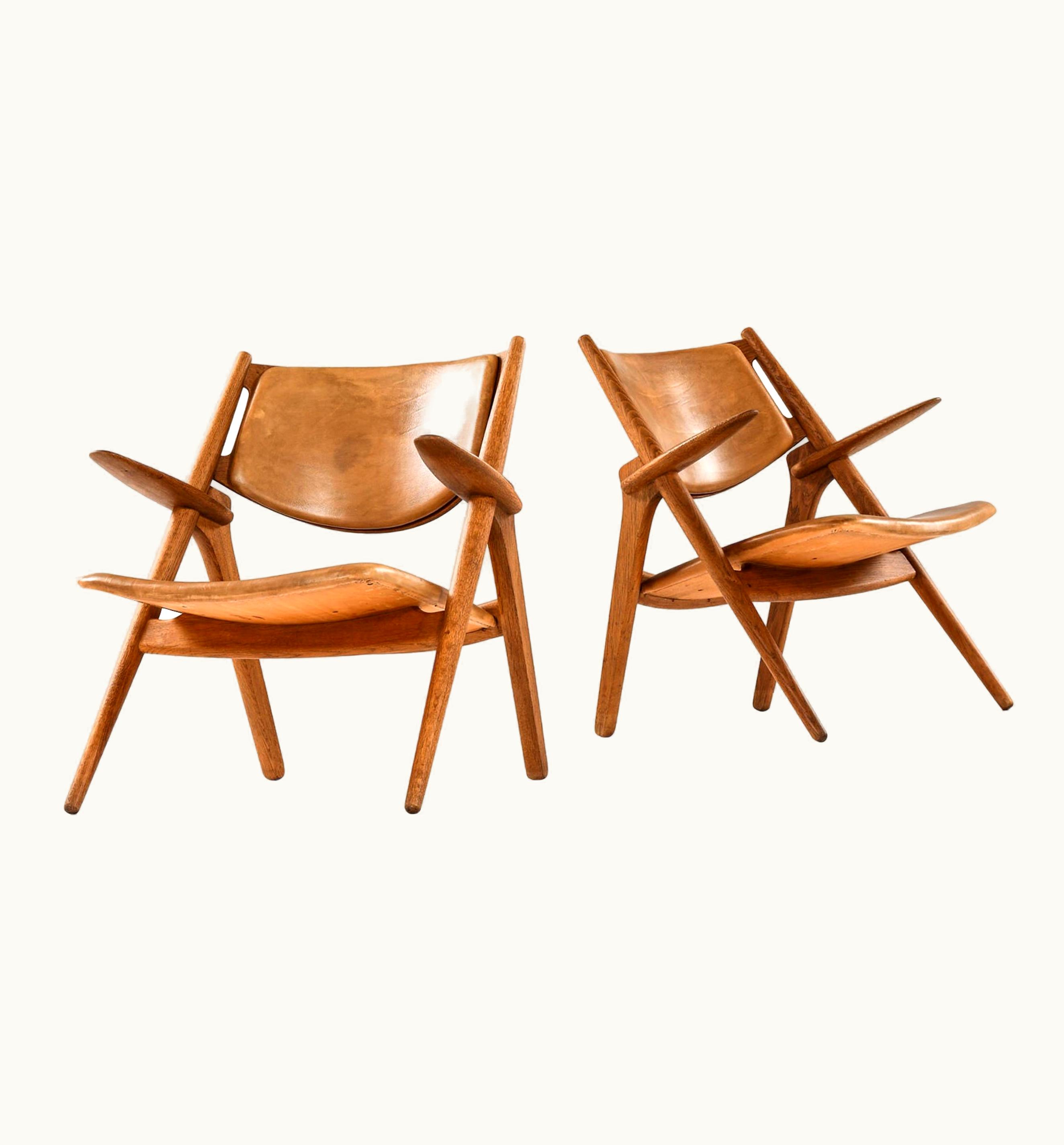 Hans J. Wegner Hans J. Wegner Easy Chairs Model CH-28 Produced By Carl Hansen & Søn In Denmark